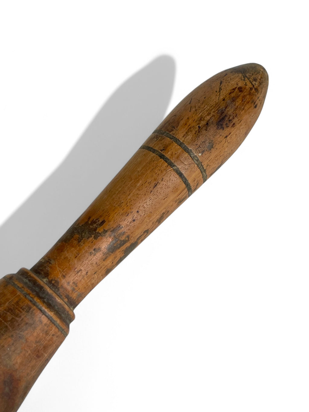 A Large 18th Century Italian Carved White Marble Mortar & Wooden Pestle