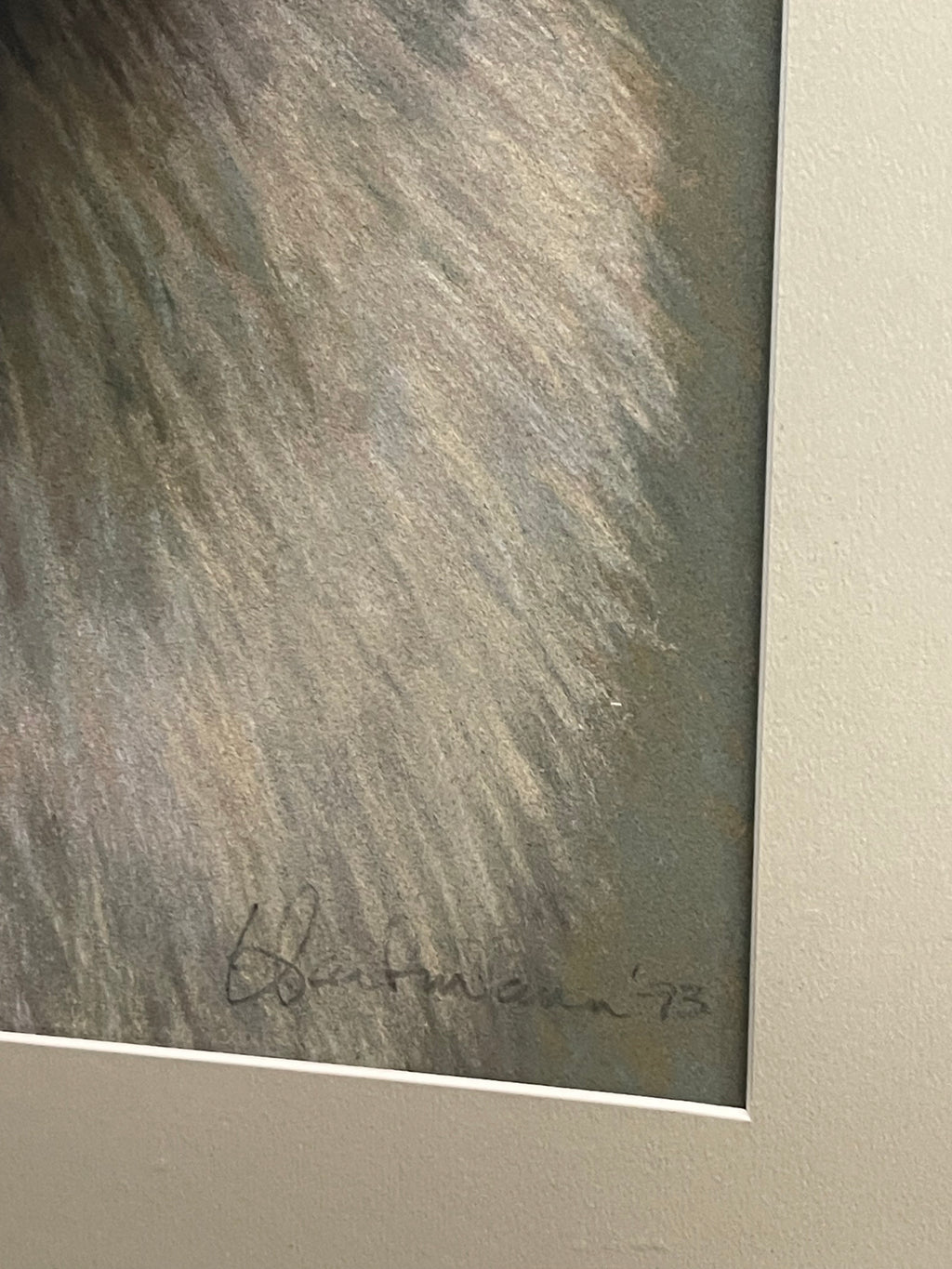 Pastel on Paper of a Husky