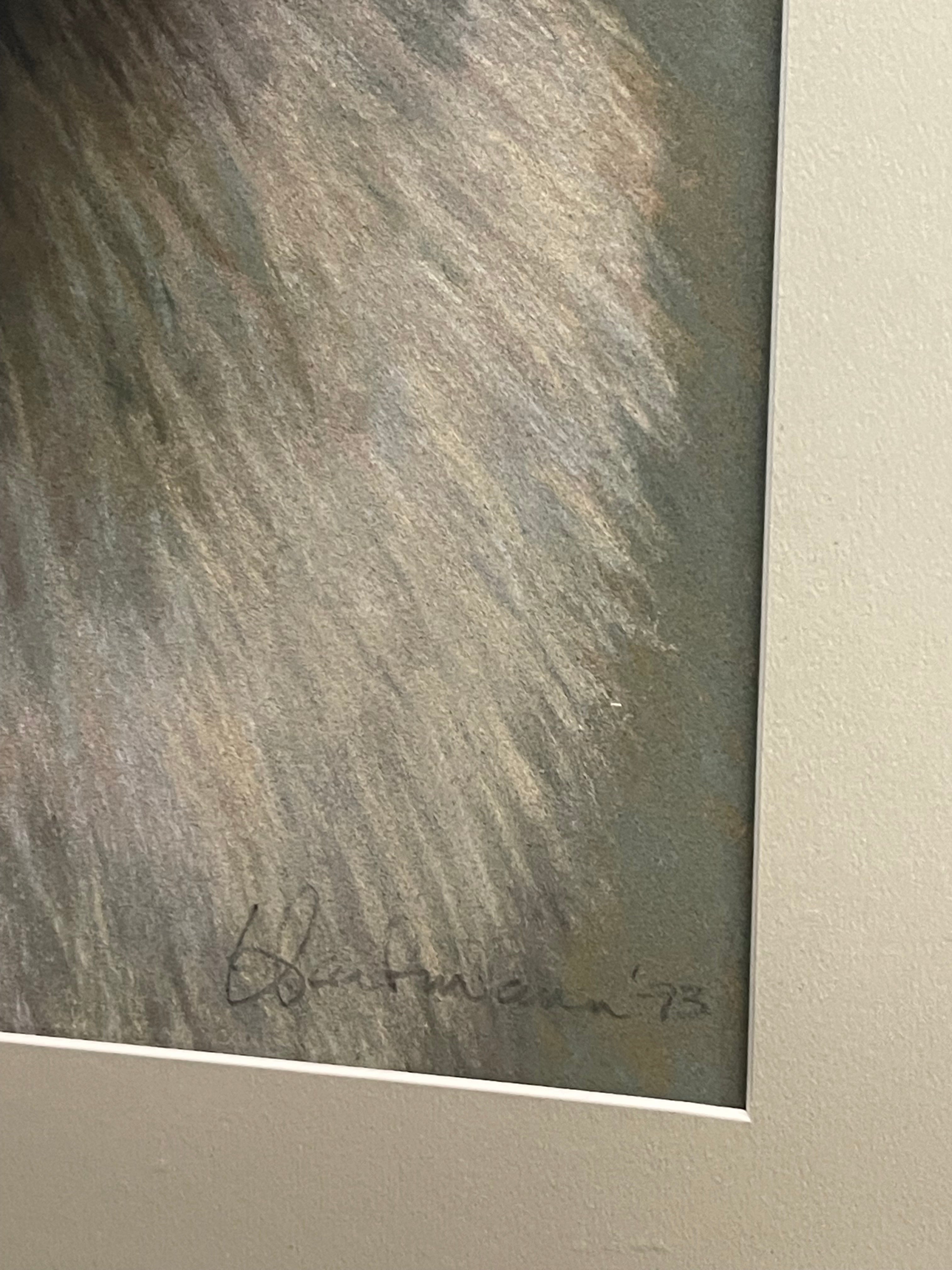 Pastel on Paper of a Husky