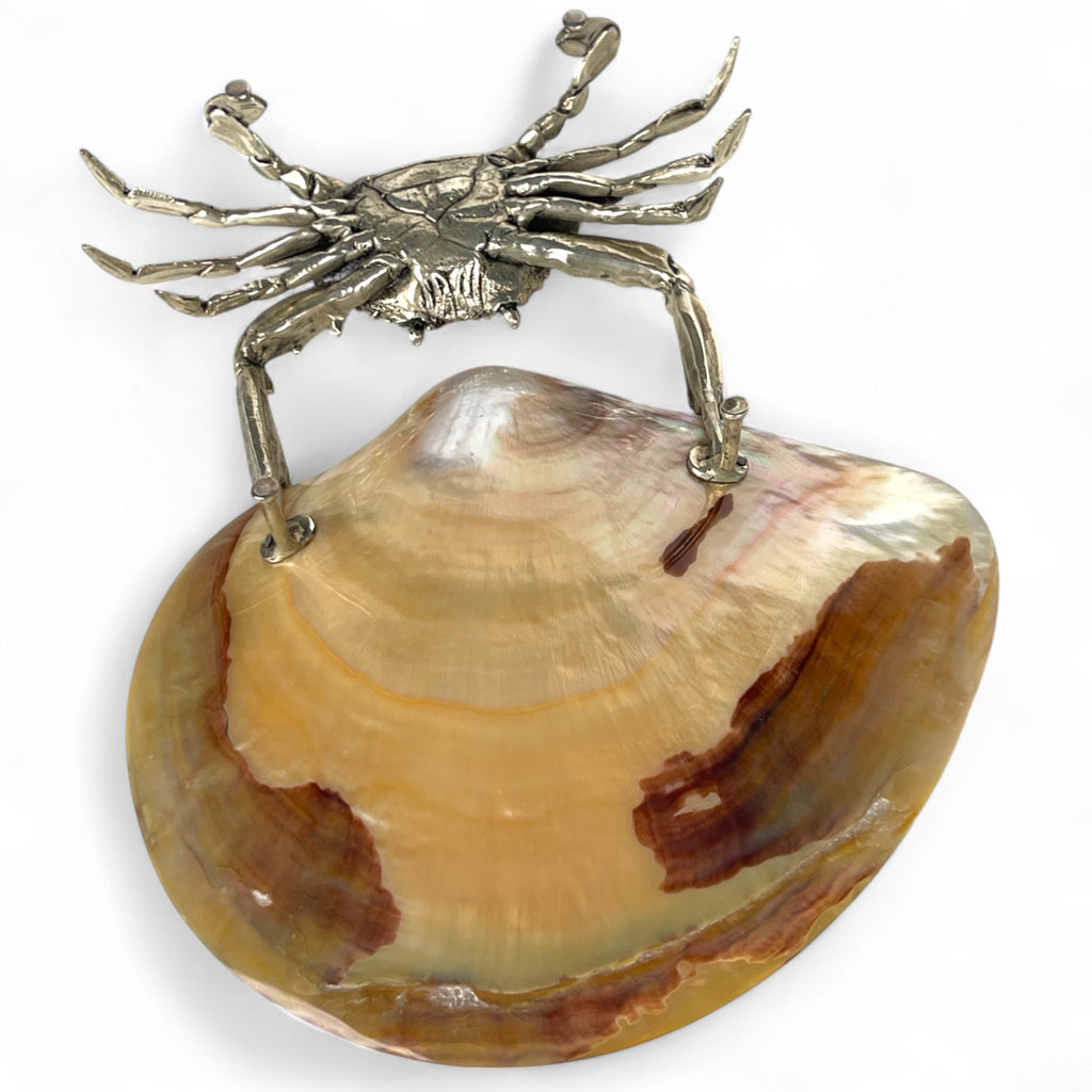 A Silver Plated Bronze Sculpture of a Crab, In the manner of Buccelati