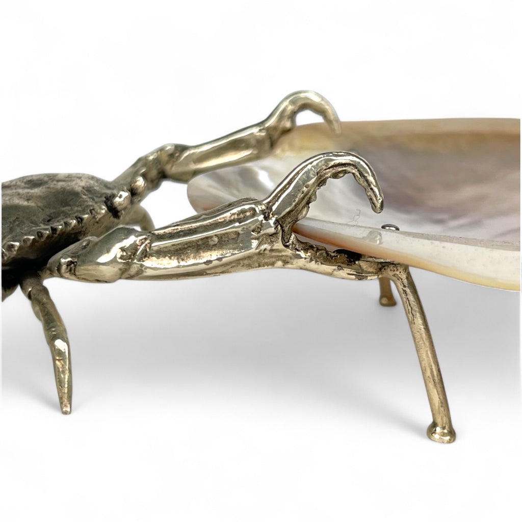 A Silver Plated Bronze Sculpture of a Crab, In the manner of Buccelati