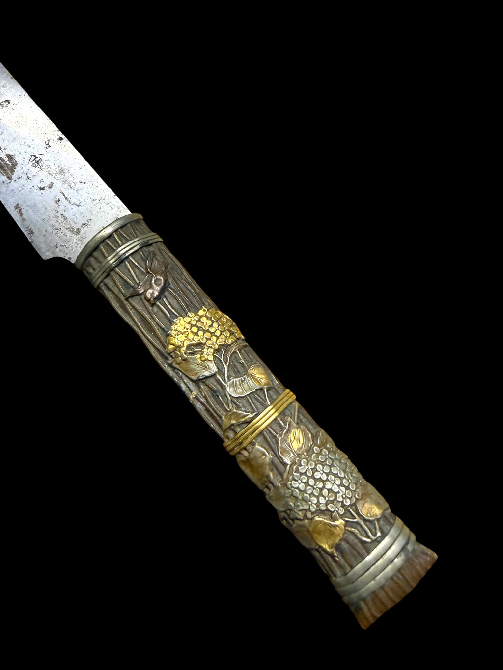 A Japanese Meiji Period Mixed Metal Knife