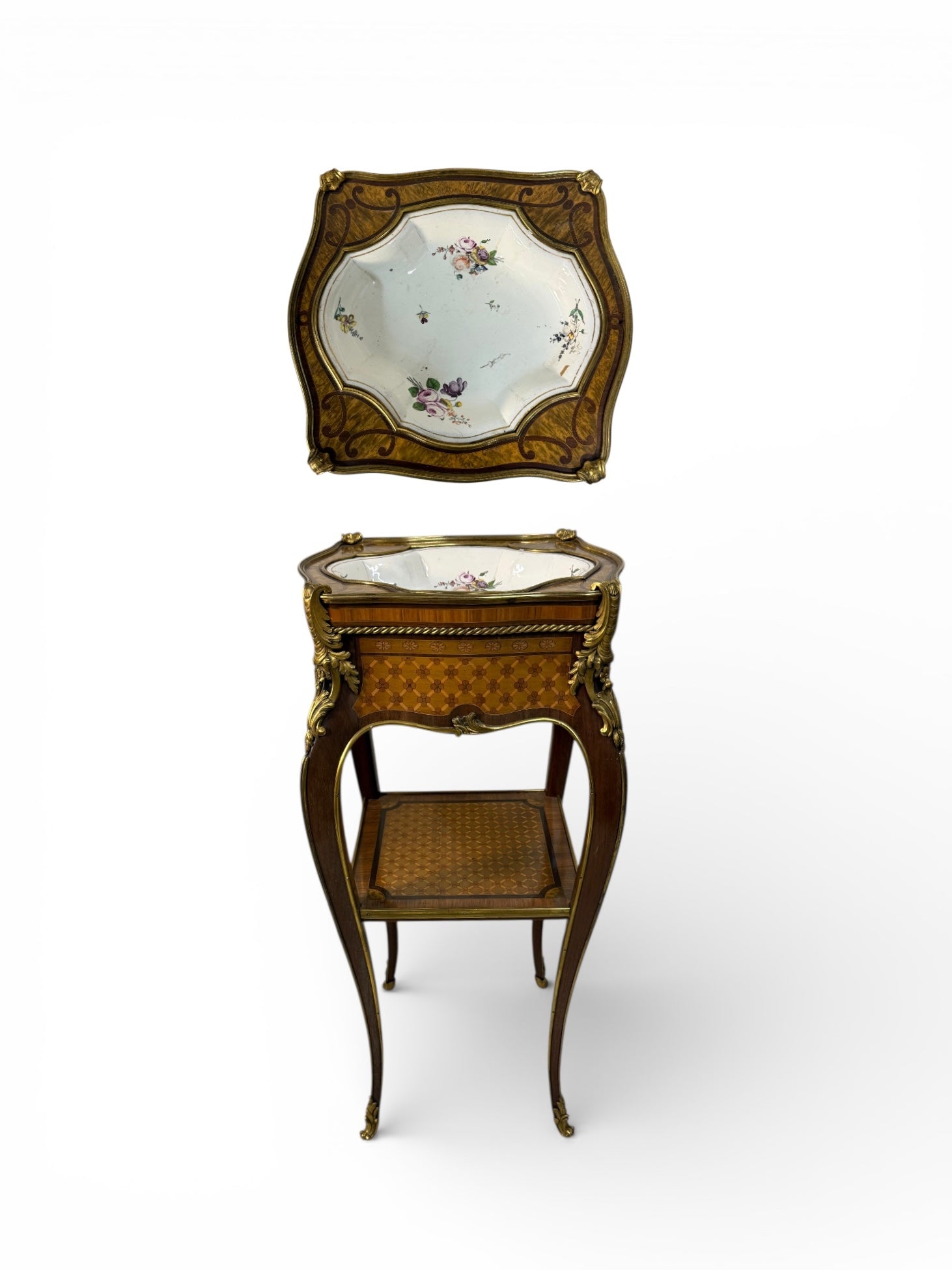 An Ormolu & Sevres Porcelain Mounted Table By Henry Dasson