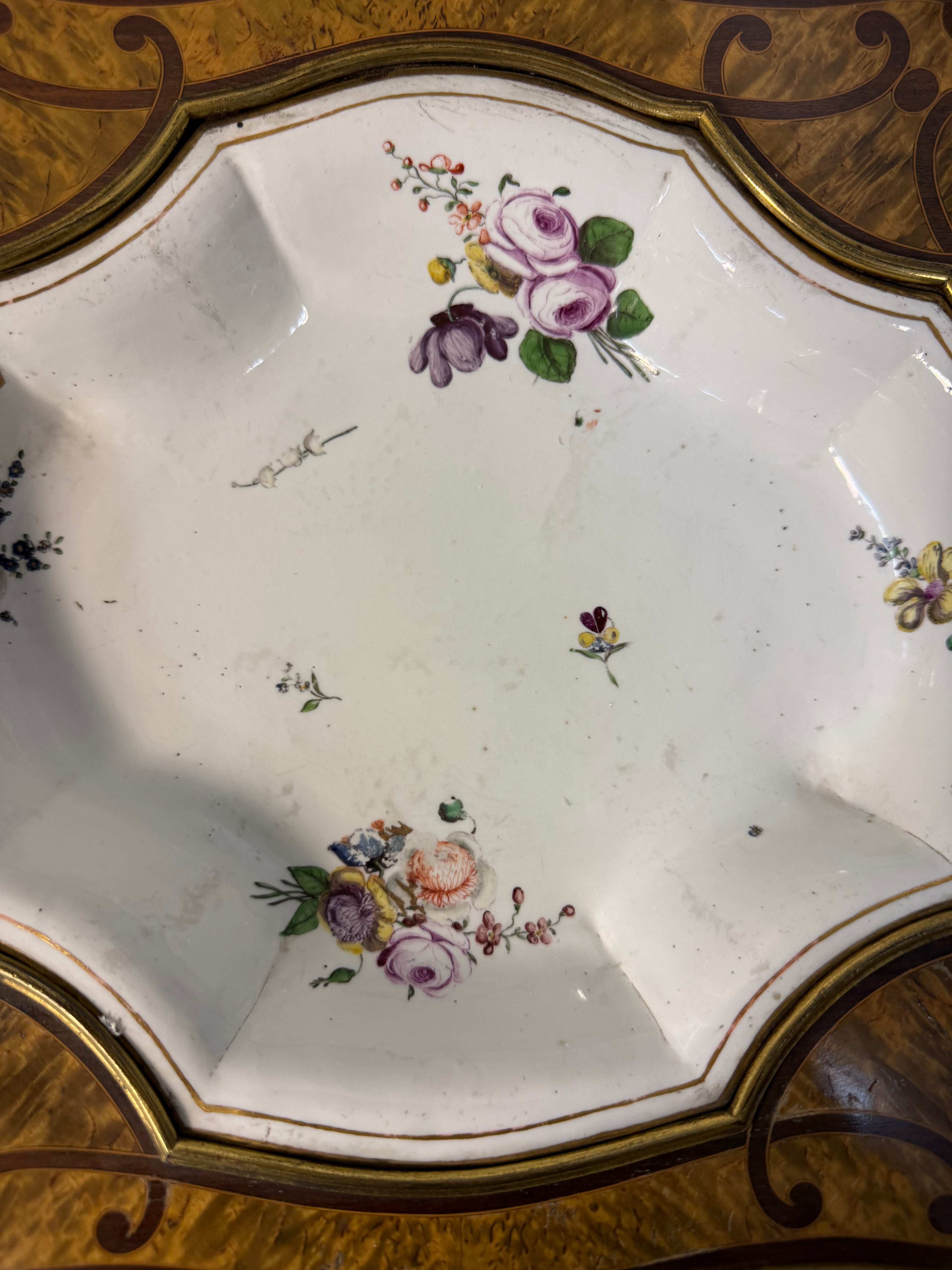 An Ormolu & Sevres Porcelain Mounted Table By Henry Dasson