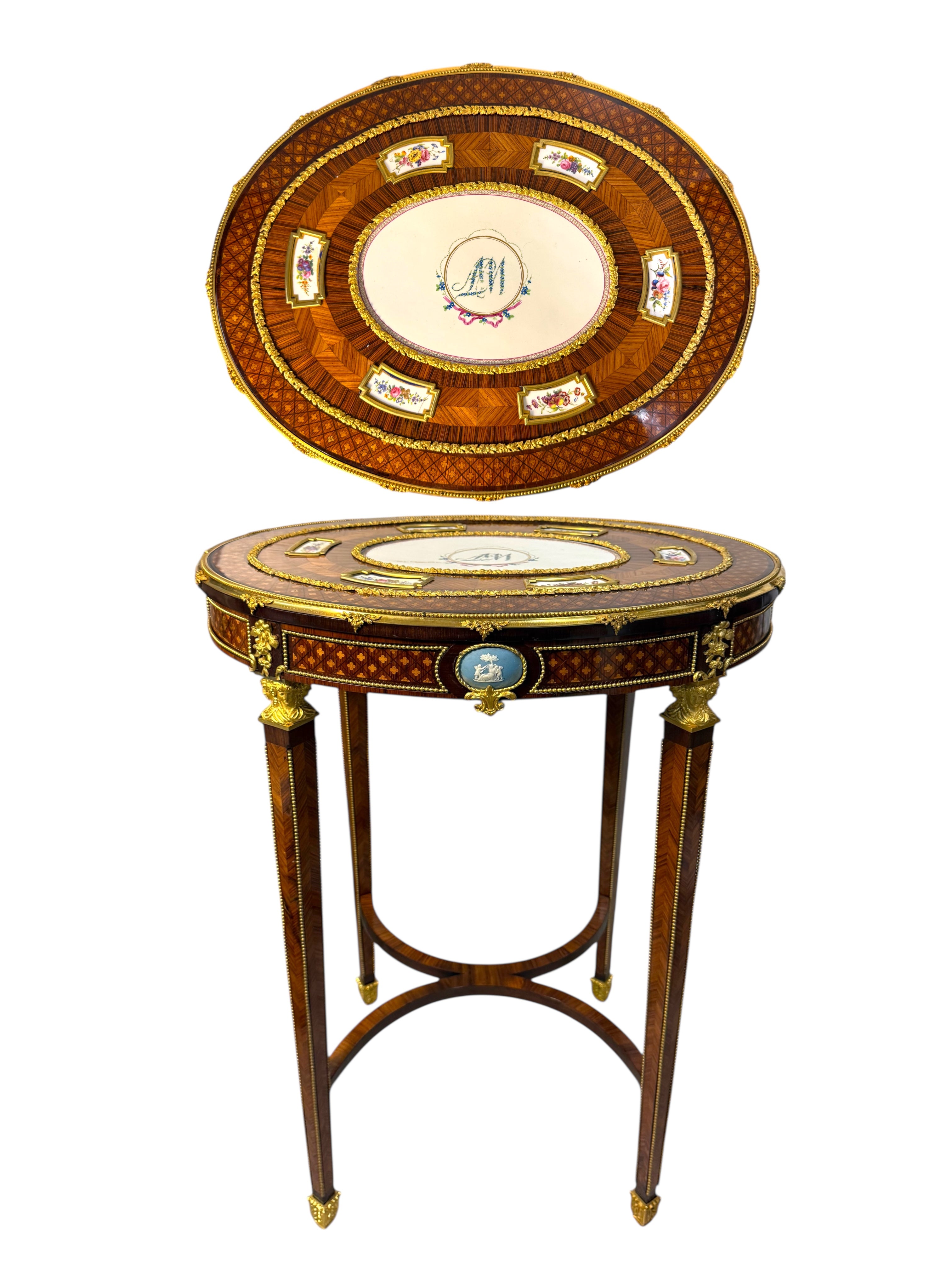 An Exceptional Ormolu & Porcelain mounted table by Maison Millet