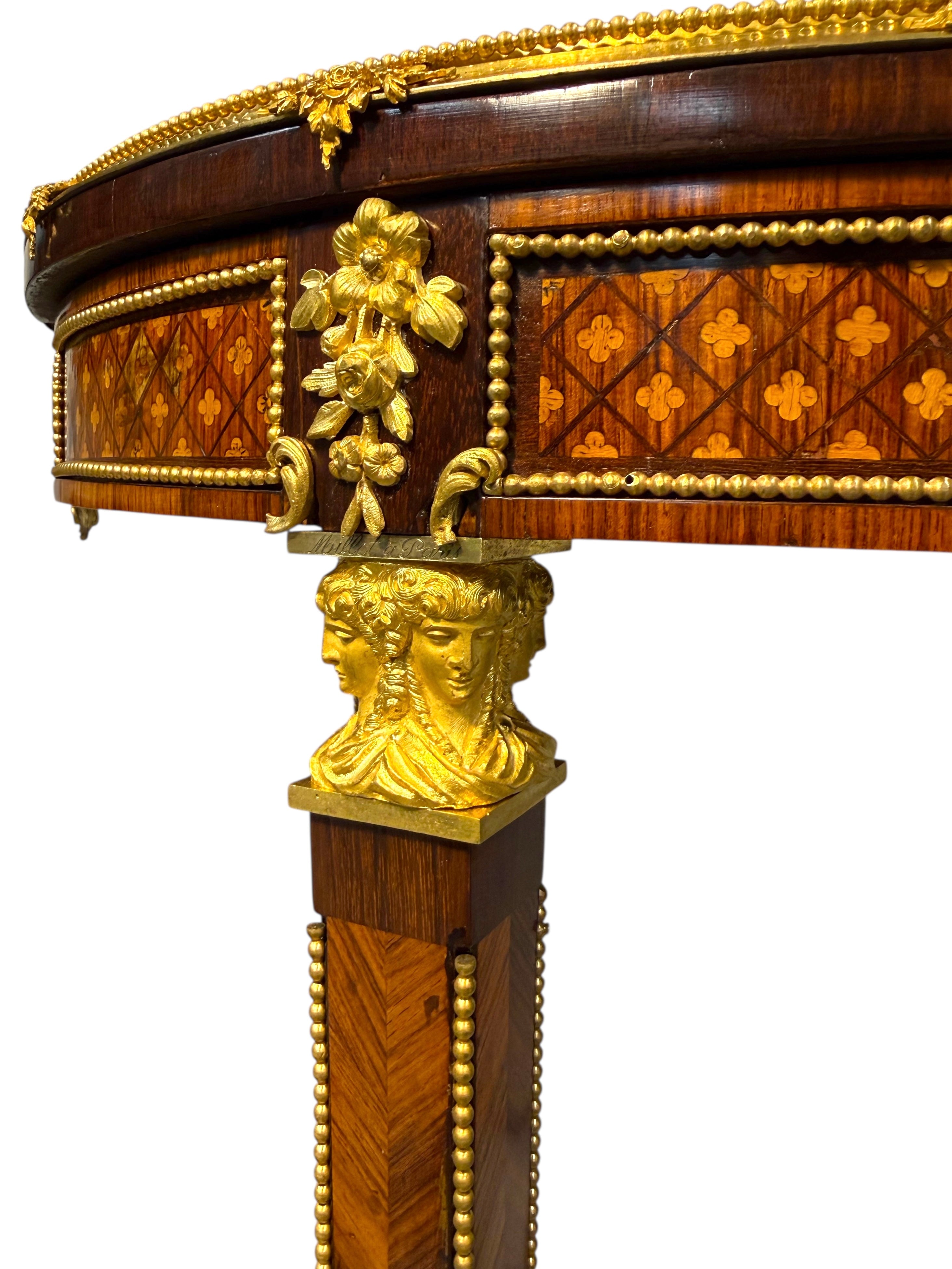 An Exceptional Ormolu & Porcelain mounted table by Maison Millet