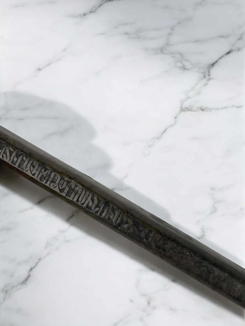 19th Century Middle Eastern Handmade Brass Inkwell & Pen Holder Signed