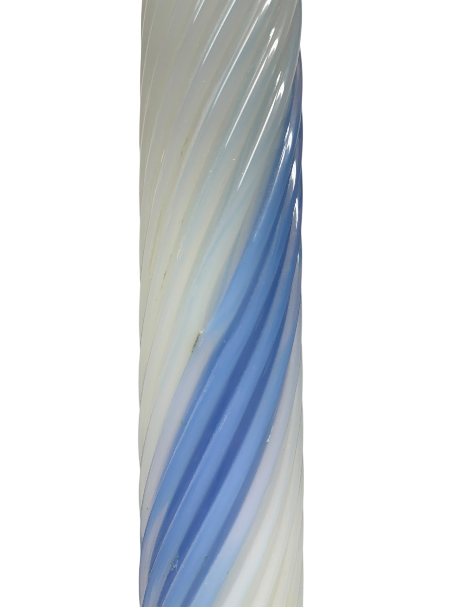 Pair of French Blue & Milky White Opaline Glass Lamps