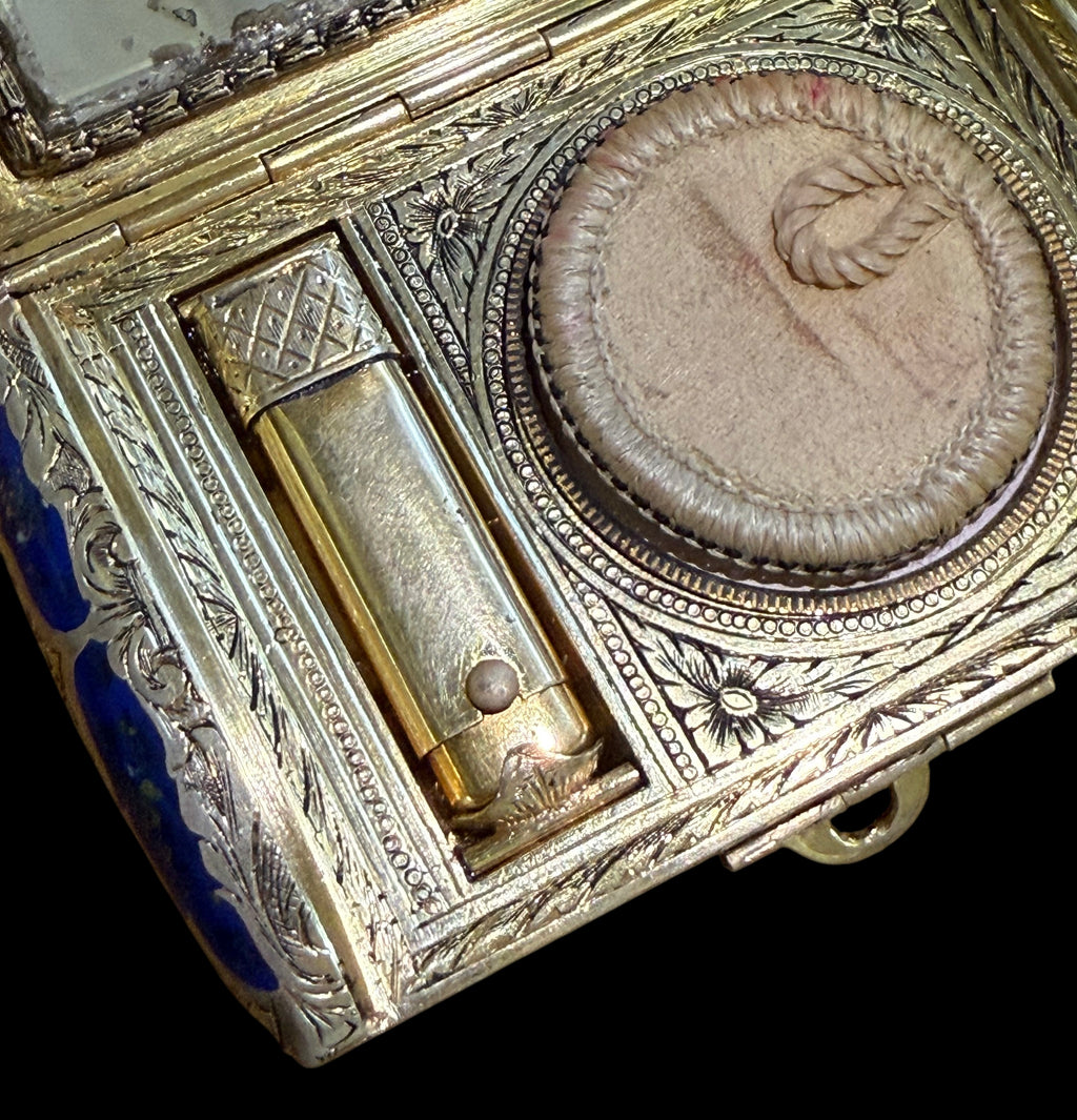 An Austrian Enamel Gilt silver Vanity Box