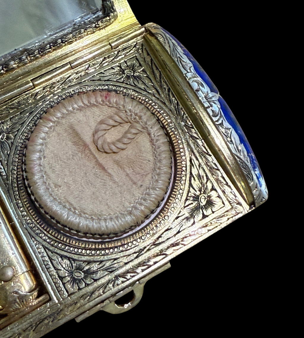 An Austrian Enamel Gilt silver Vanity Box