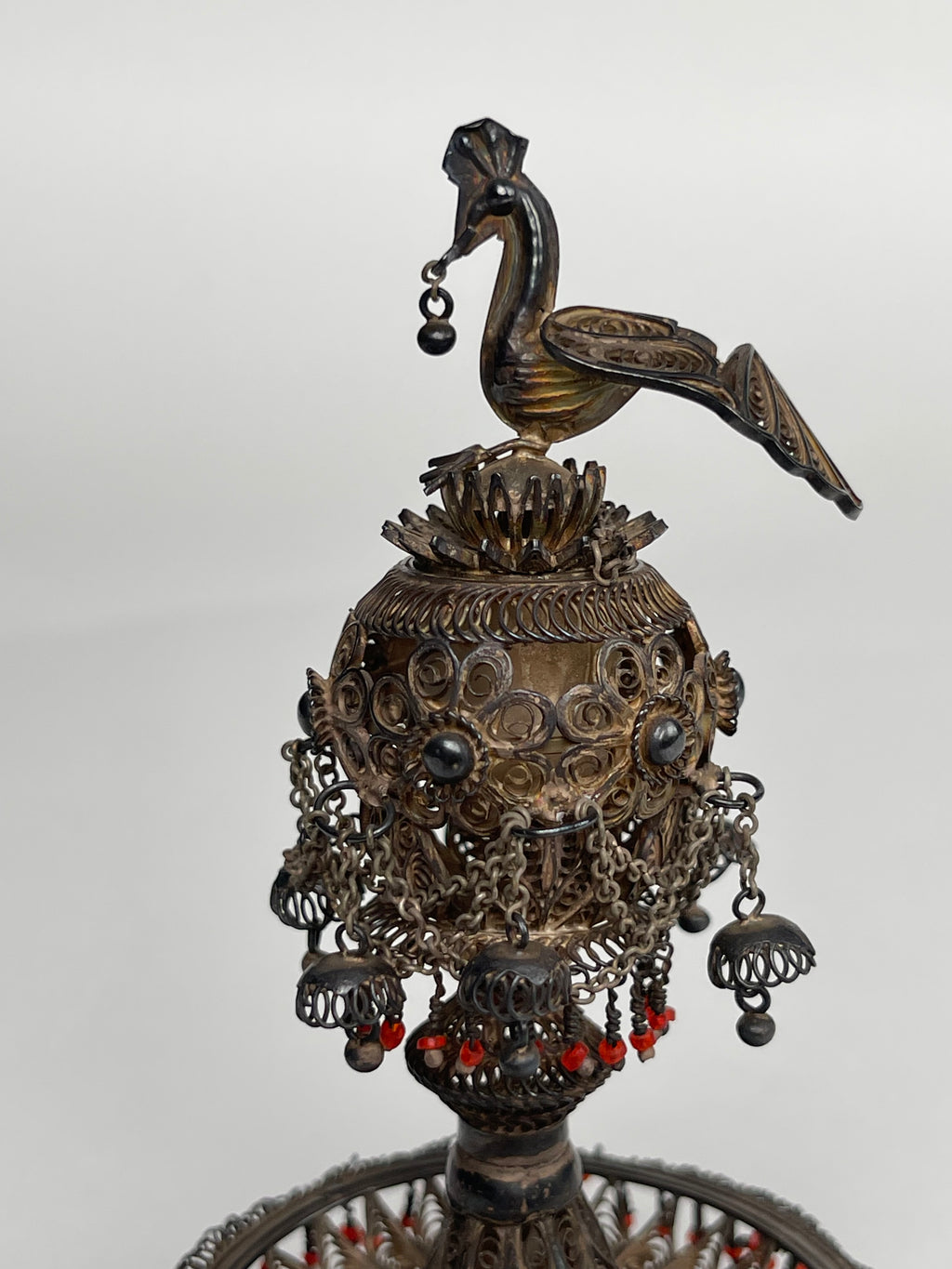 19th Century Persian Qajar Filgree Work Potpourri Bowl