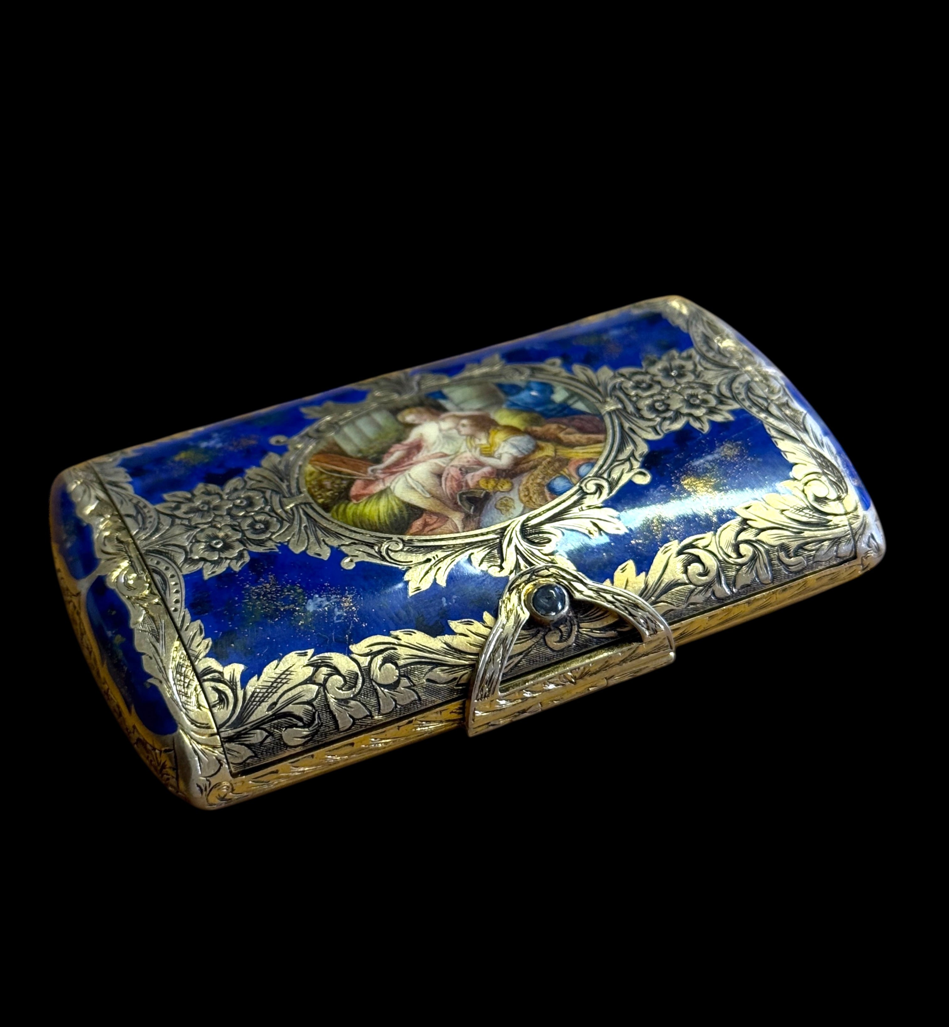 An Austrian Enamel Gilt silver Vanity Box