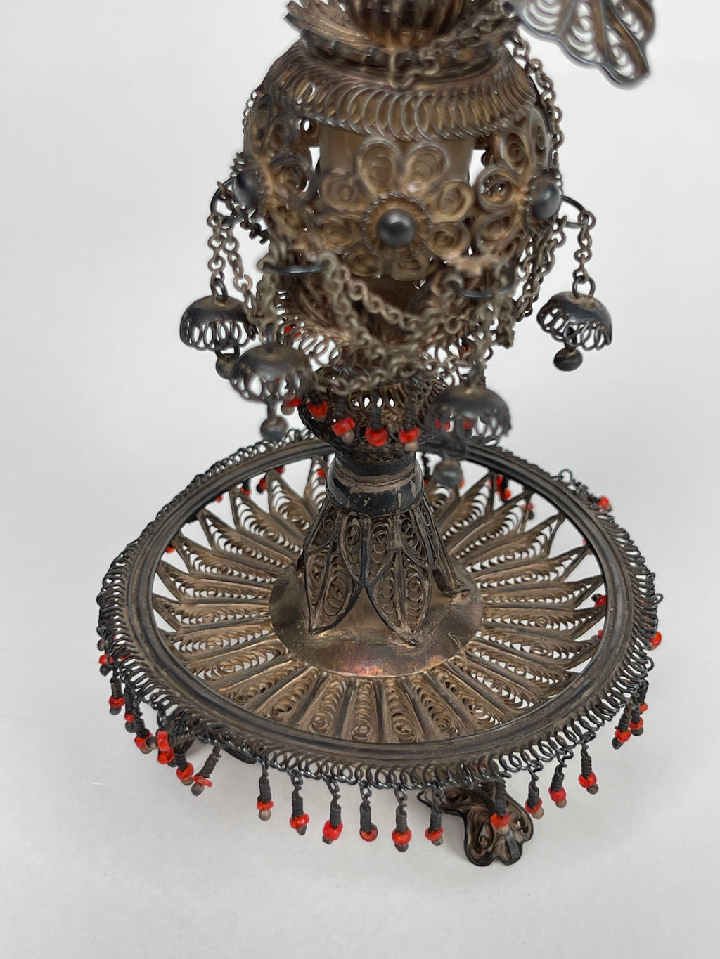 19th Century Persian Qajar Filgree Work Potpourri Bowl