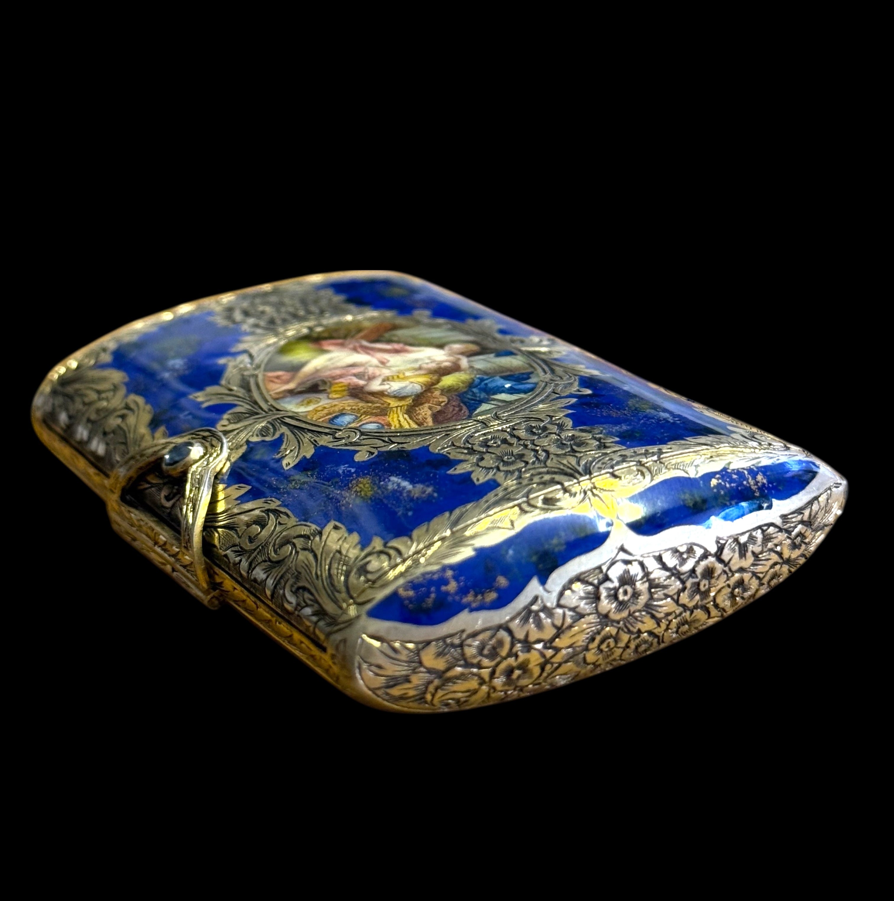 An Austrian Enamel Gilt silver Vanity Box