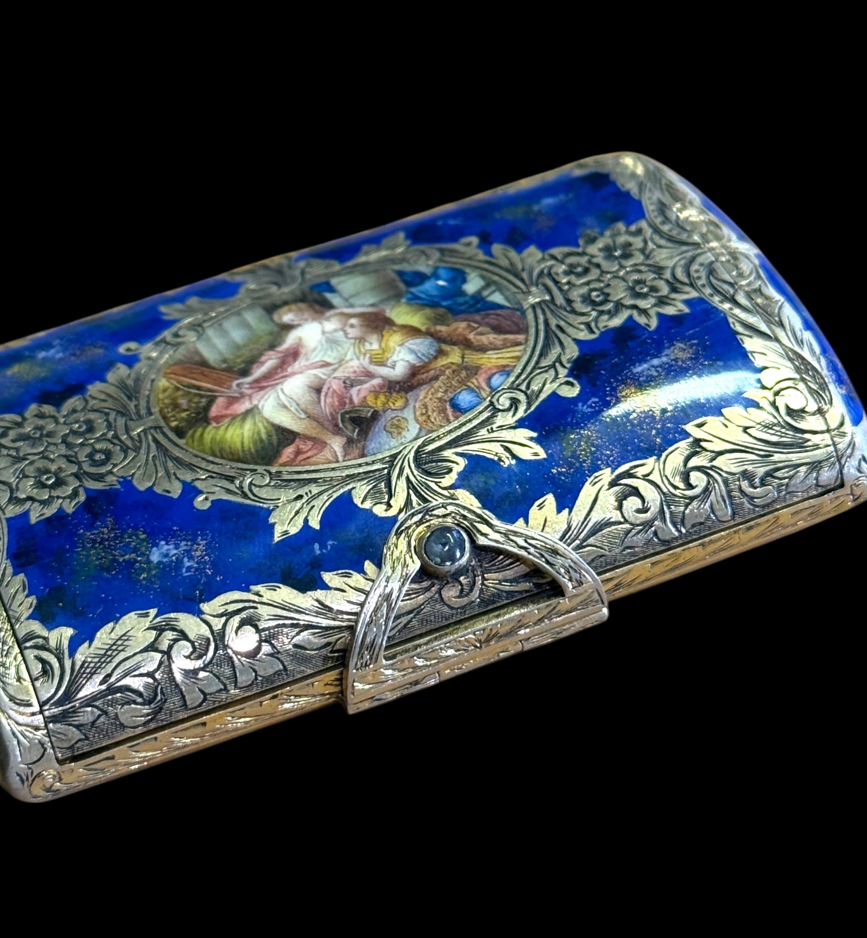 An Austrian Enamel Gilt silver Vanity Box