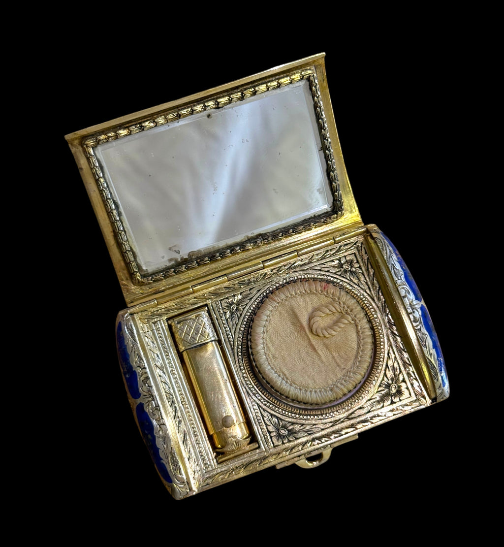 An Austrian Enamel Gilt silver Vanity Box