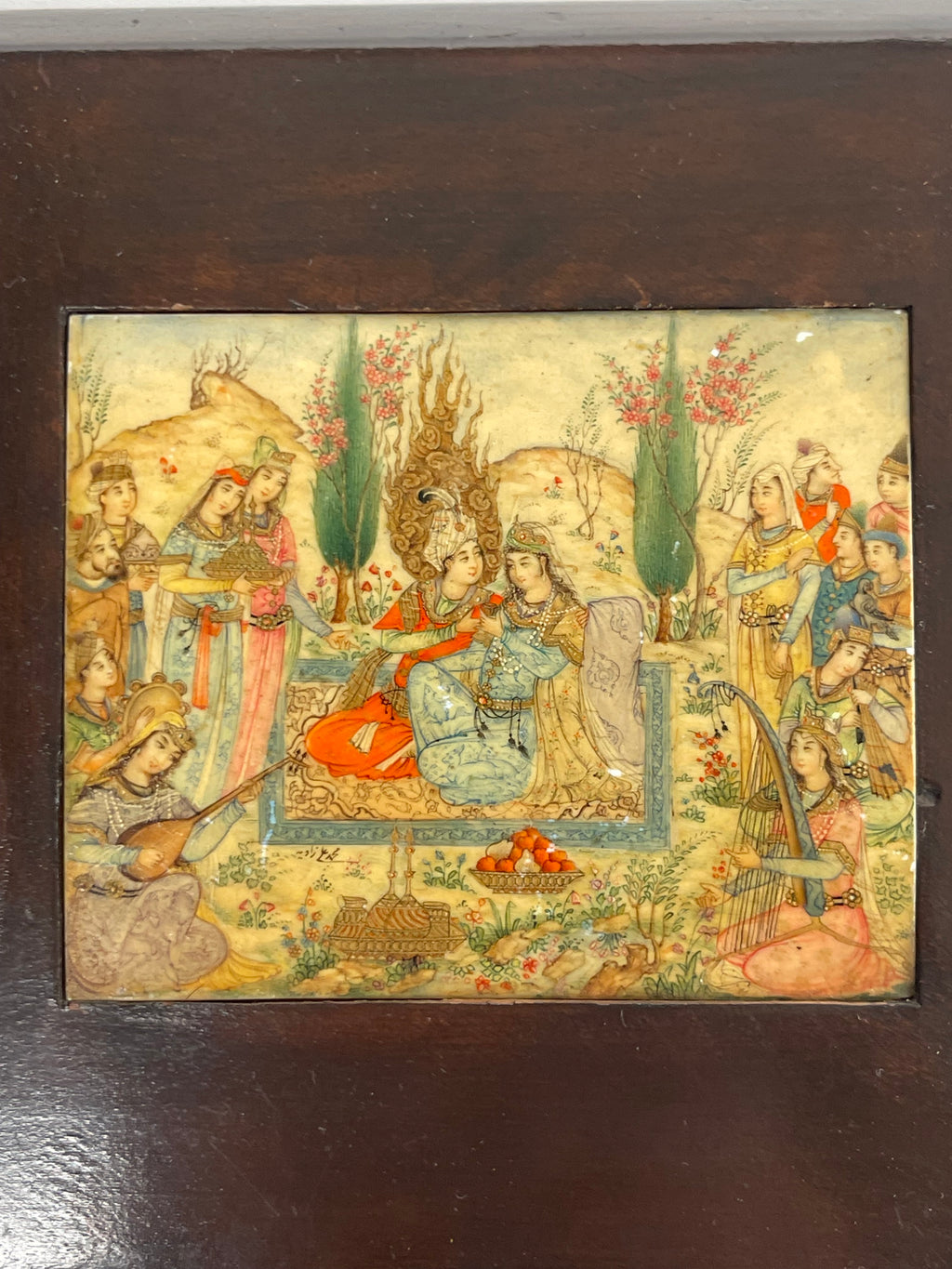 Mohammad Ali Zavieh Miniature Oil On Bone Painting