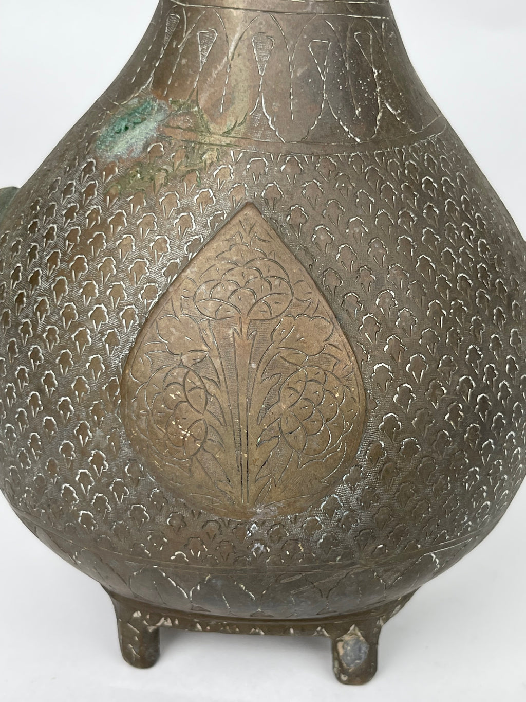 A Persian Hand Engraved Brass Pitcher