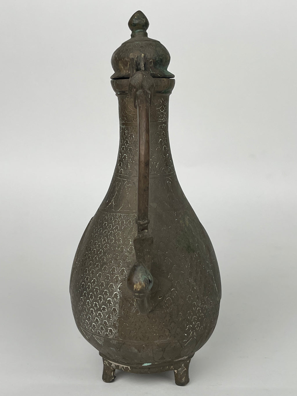 A Persian Hand Engraved Brass Pitcher