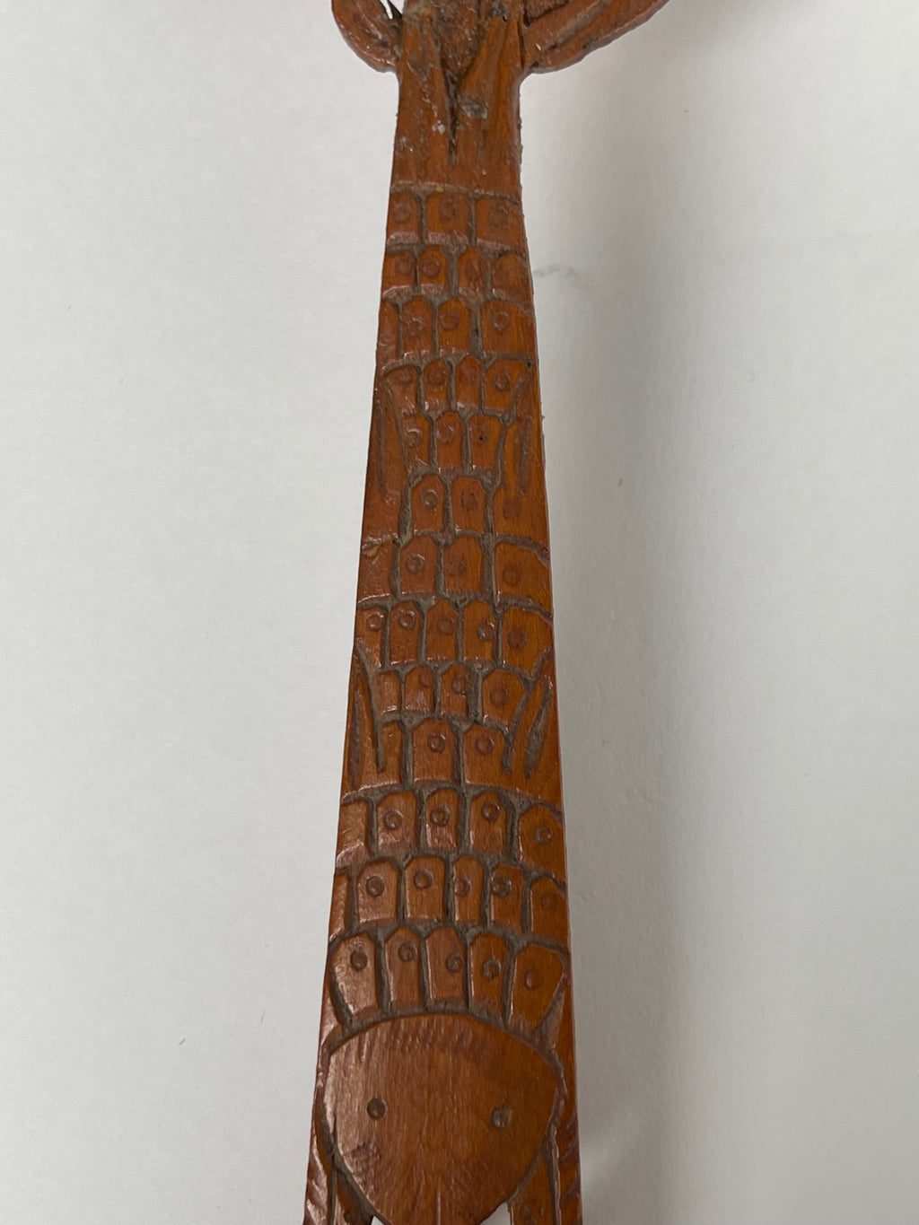 A Persian Qajar Hand Carved Wooden Sherbet Spoon. Circa 1880