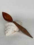 A Persian Qajar Hand Carved Wooden Sherbet Spoon. Circa 1880