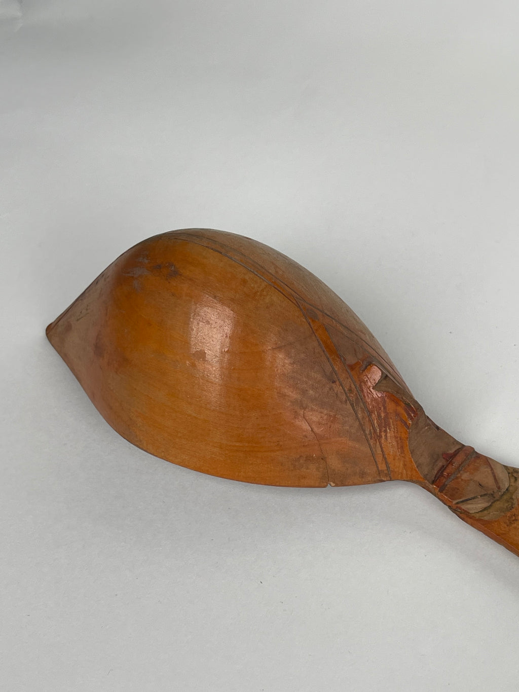 Persian Hand Carved Wooden Sherbet Spoon