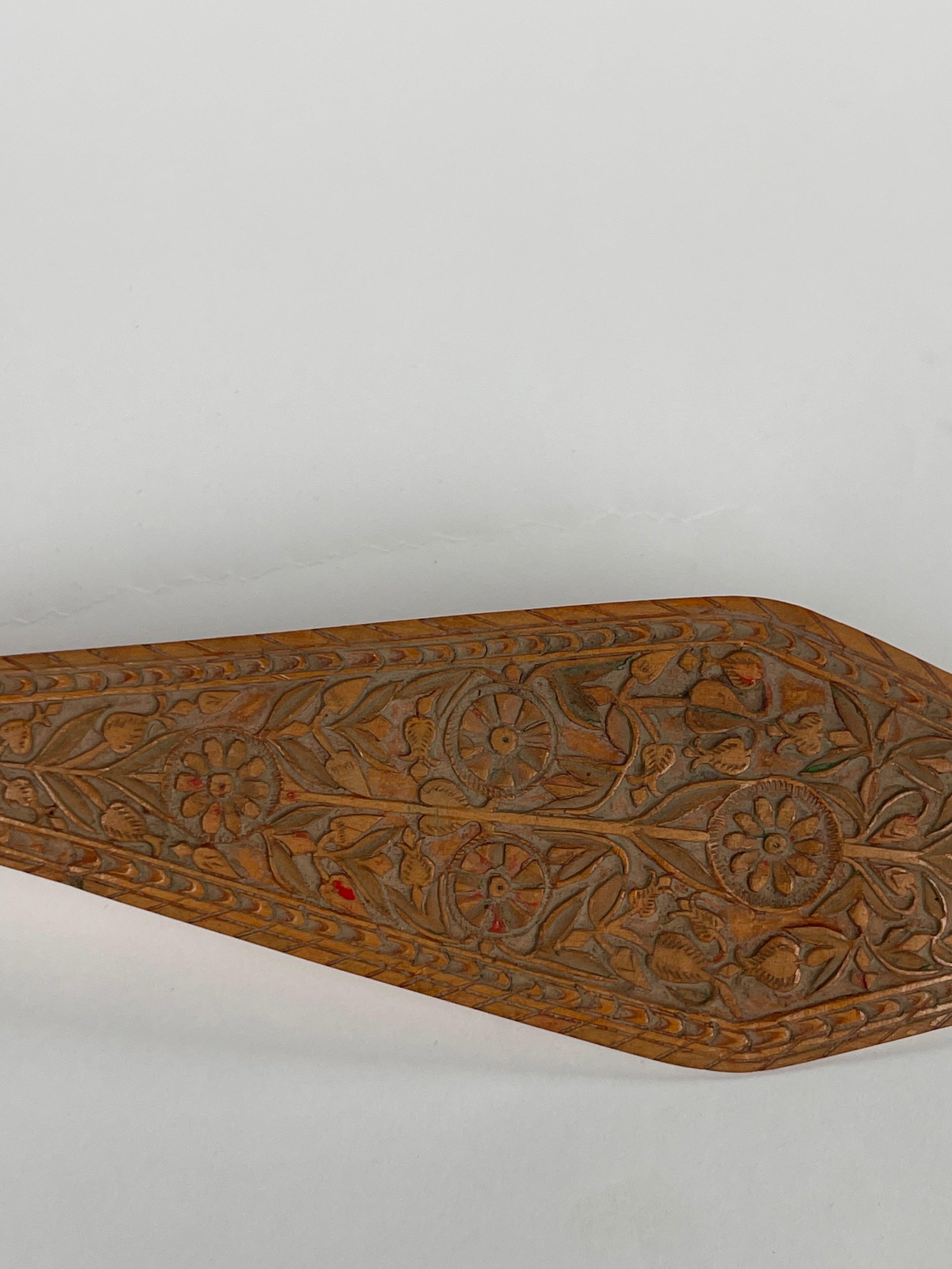 Persian Hand Carved Wooden Sherbet Spoon