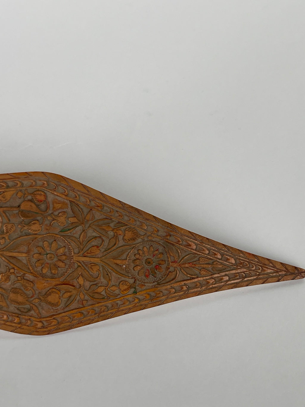Persian Hand Carved Wooden Sherbet Spoon