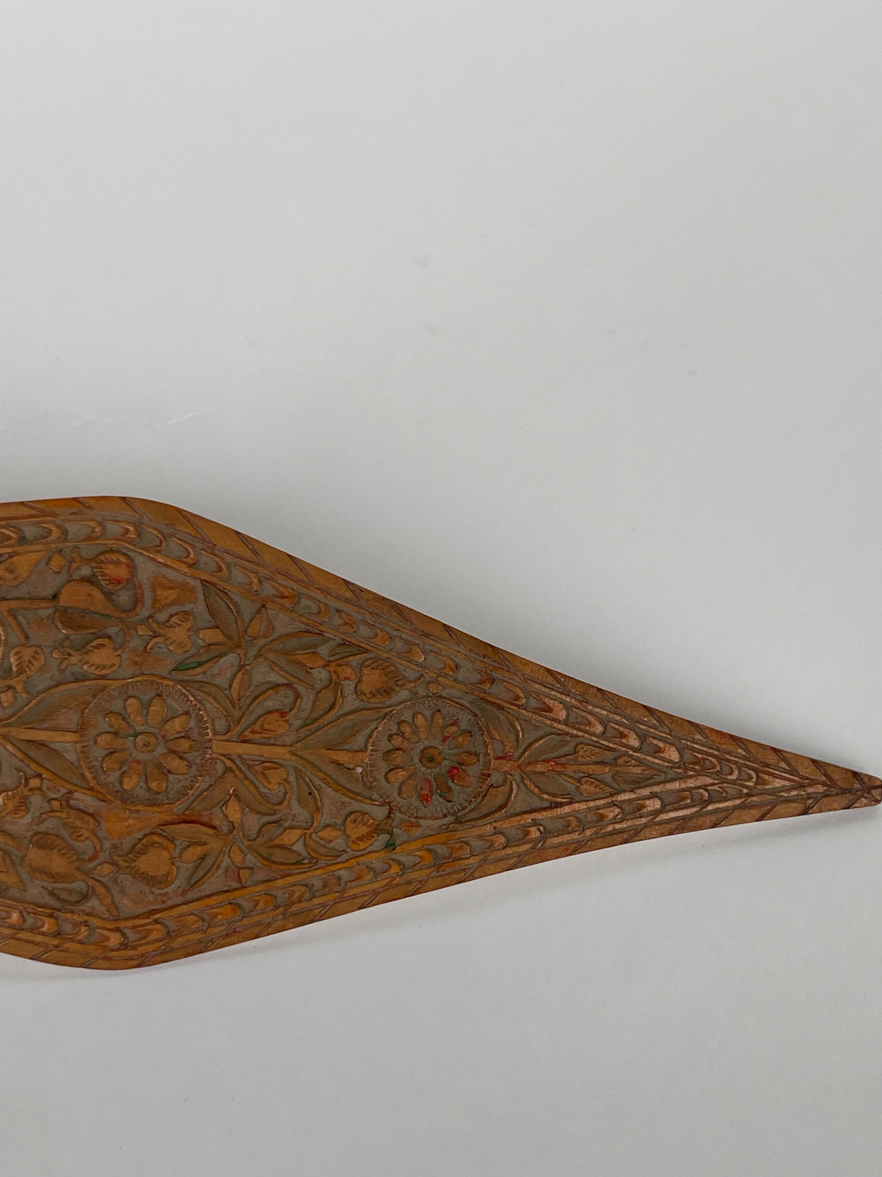 Persian Hand Carved Wooden Sherbet Spoon