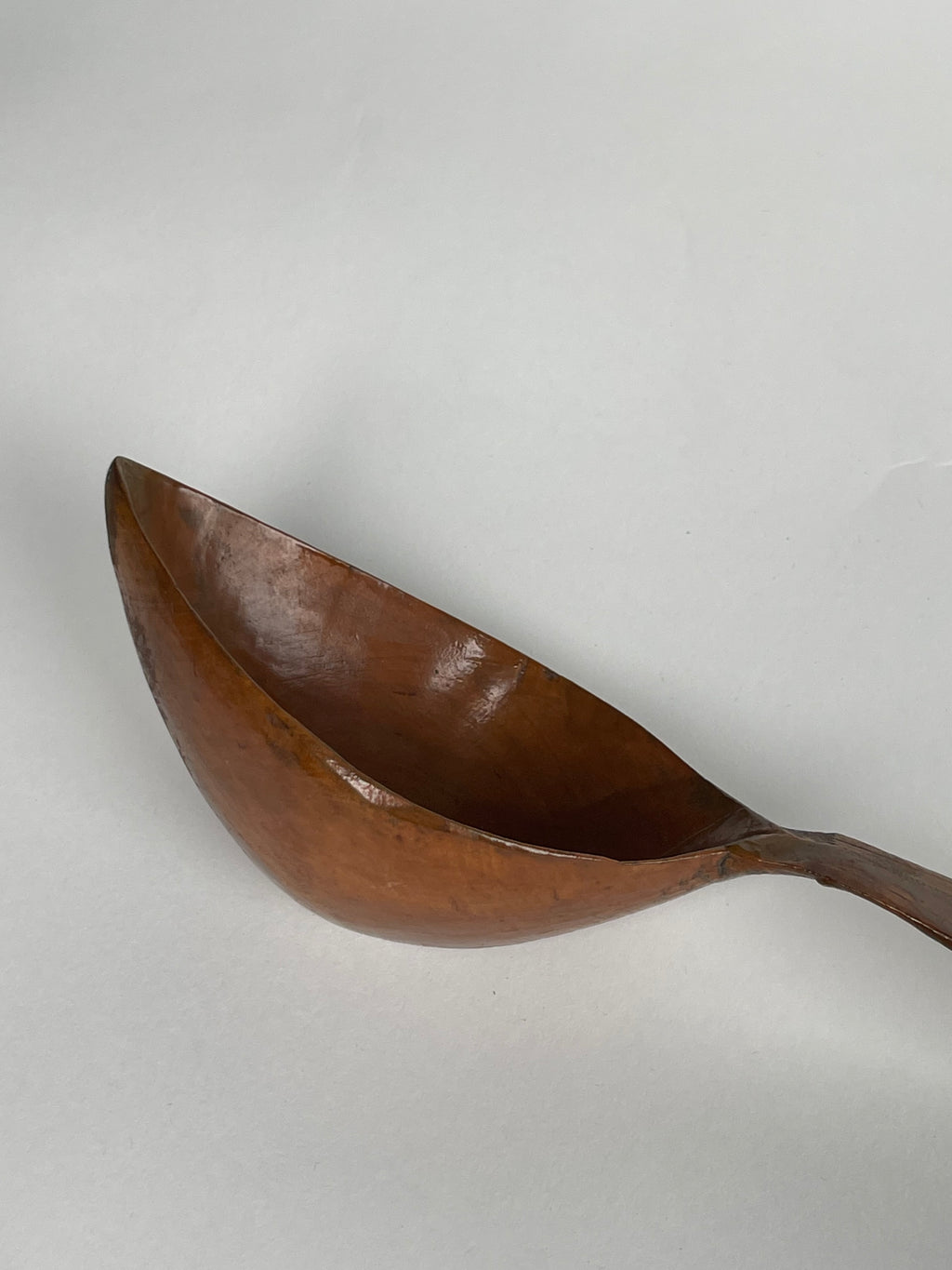 A Persian Qajar Hand Carved Wooden Sherbet Spoon