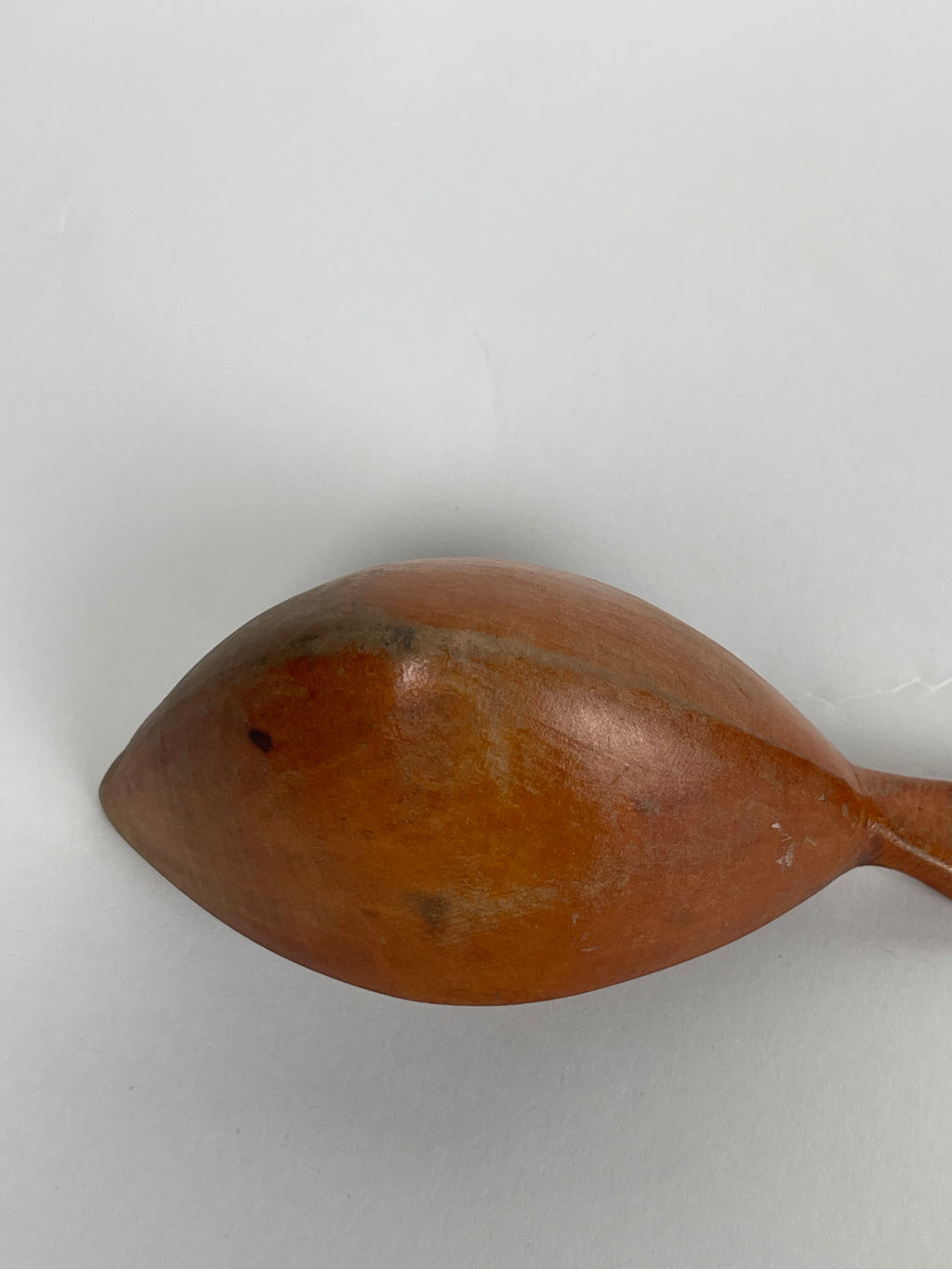 A Persian Qajar Hand Carved Wooden Sherbet Spoon. Circa 1880