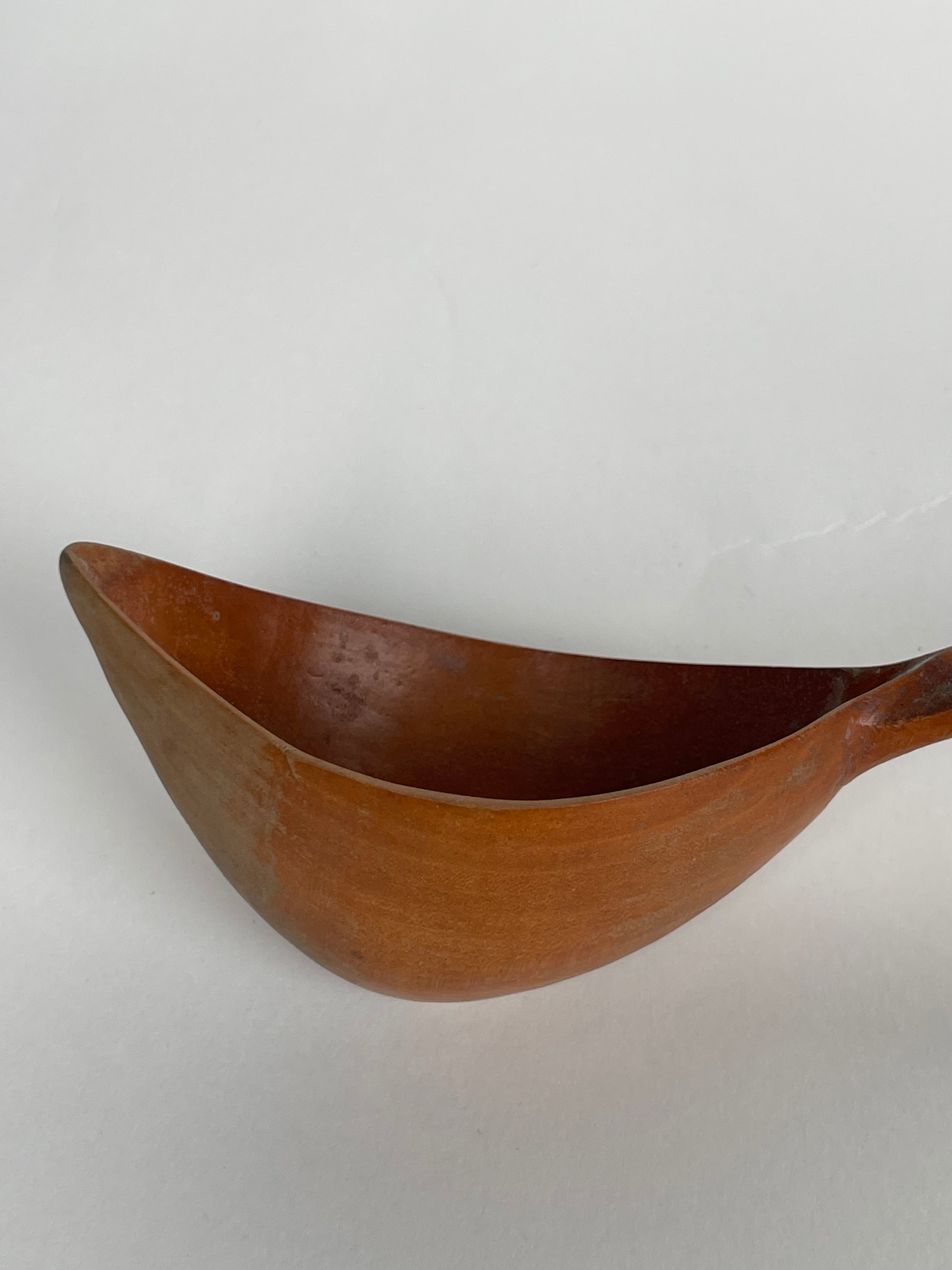 A Persian Qajar Hand Carved Wooden Sherbet Spoon. Circa 1880