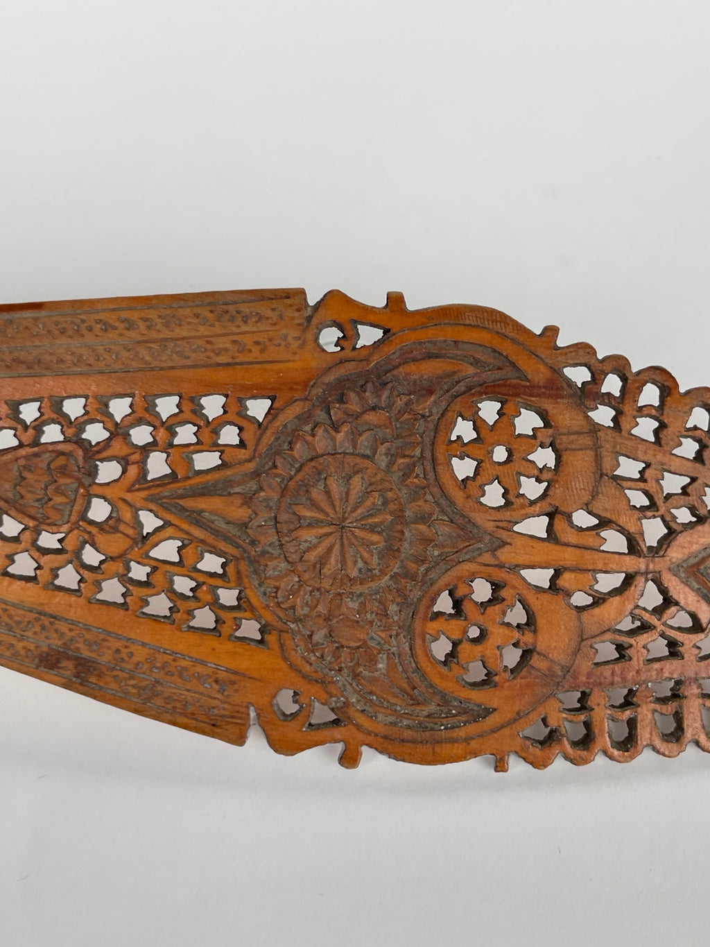A Persian Qajar Hand Carved Wooden Sherbet Spoon. Circa 1880