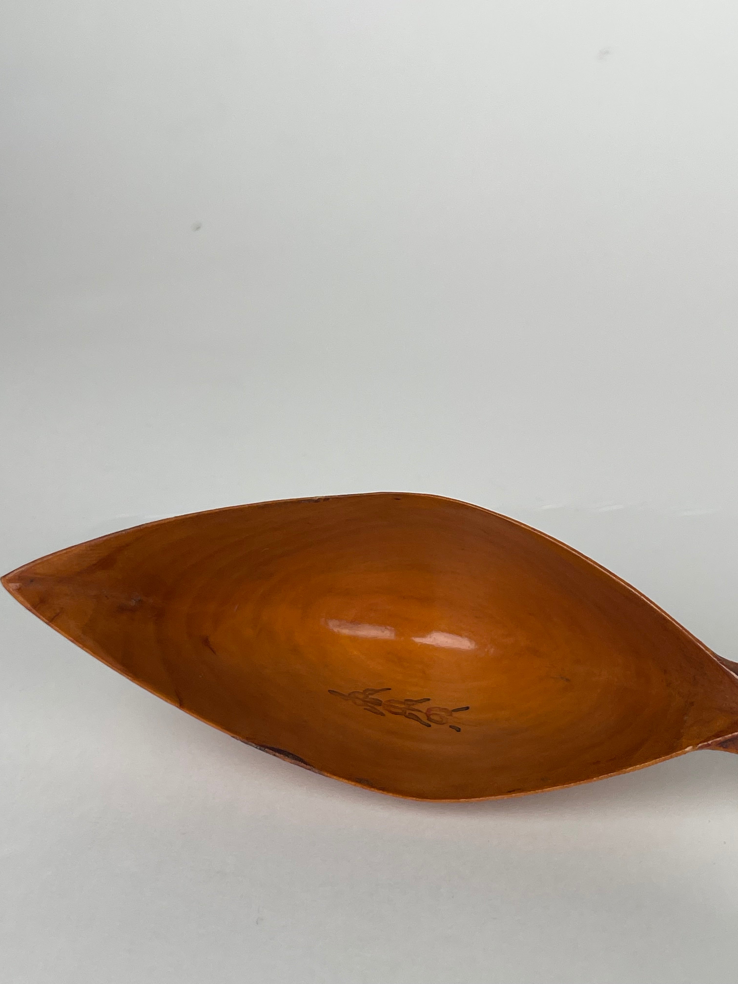 A Persian Qajar Hand Carved Wooden Sherbet Spoon, Circa 1880