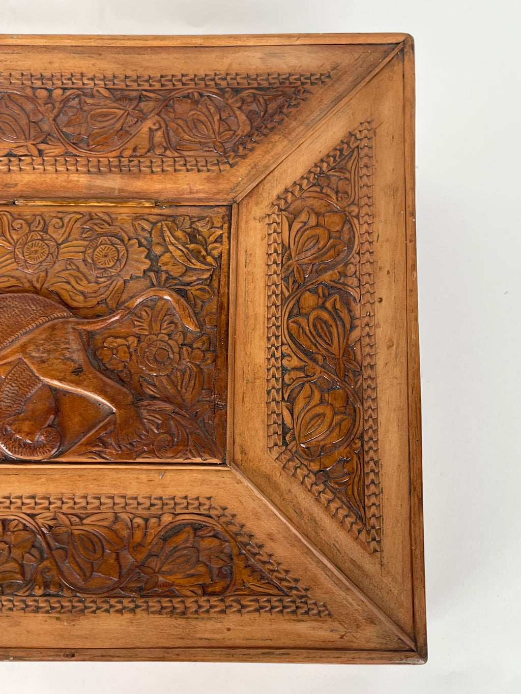 An Indian Hand Carved Jewelry Box