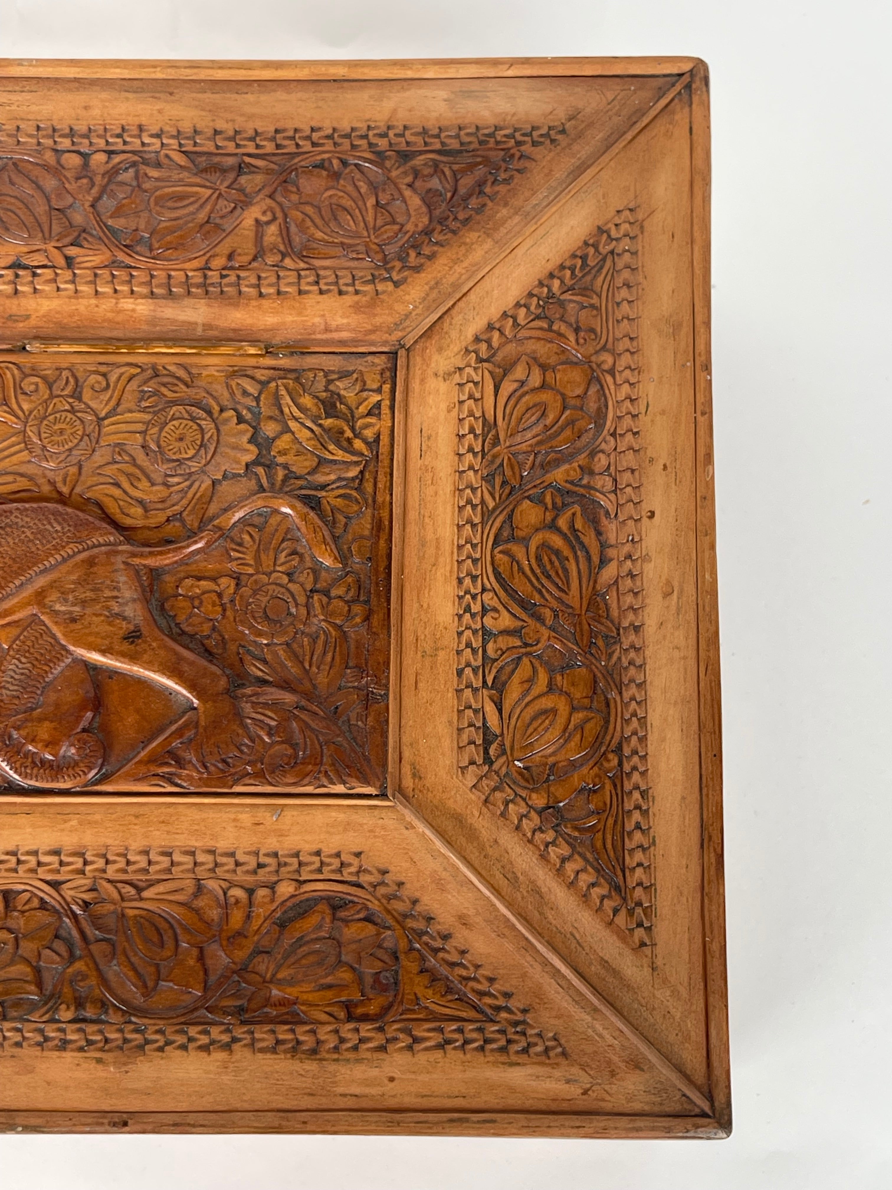 An Indian Hand Carved Jewelry Box