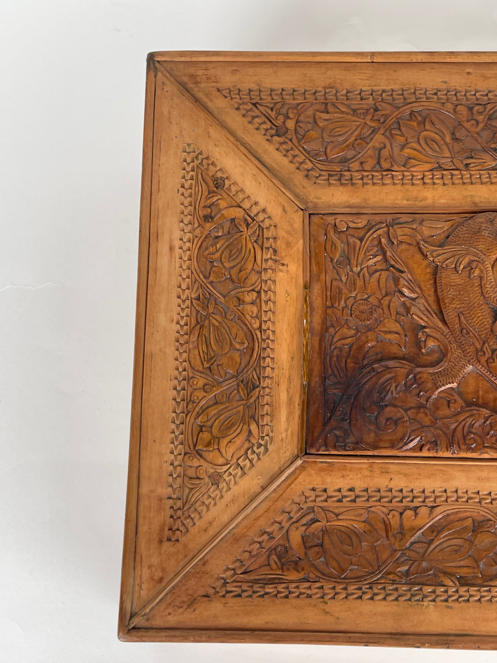 An Indian Hand Carved Jewelry Box