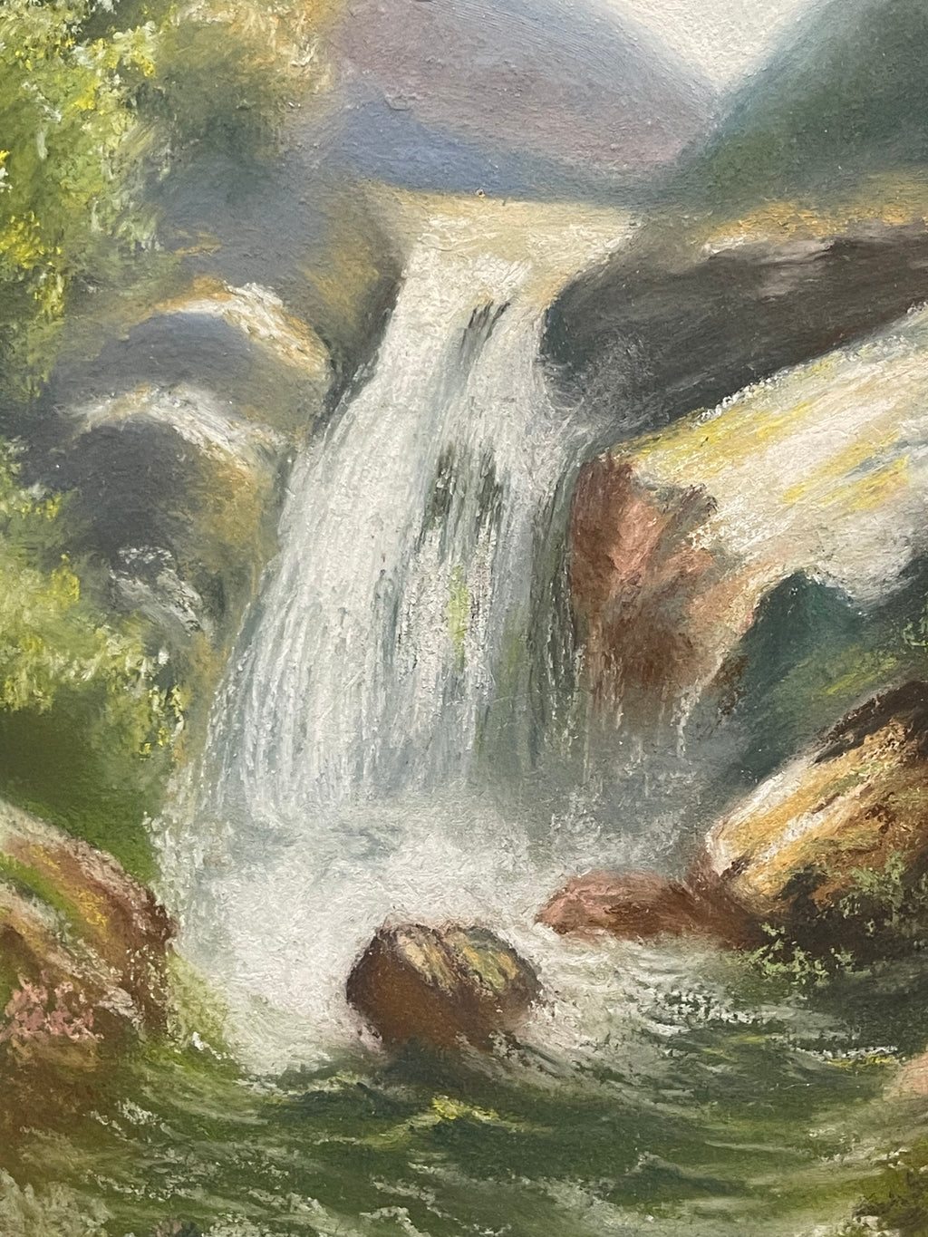 Pastel on Paper Landscape Painting, American, 20th Century