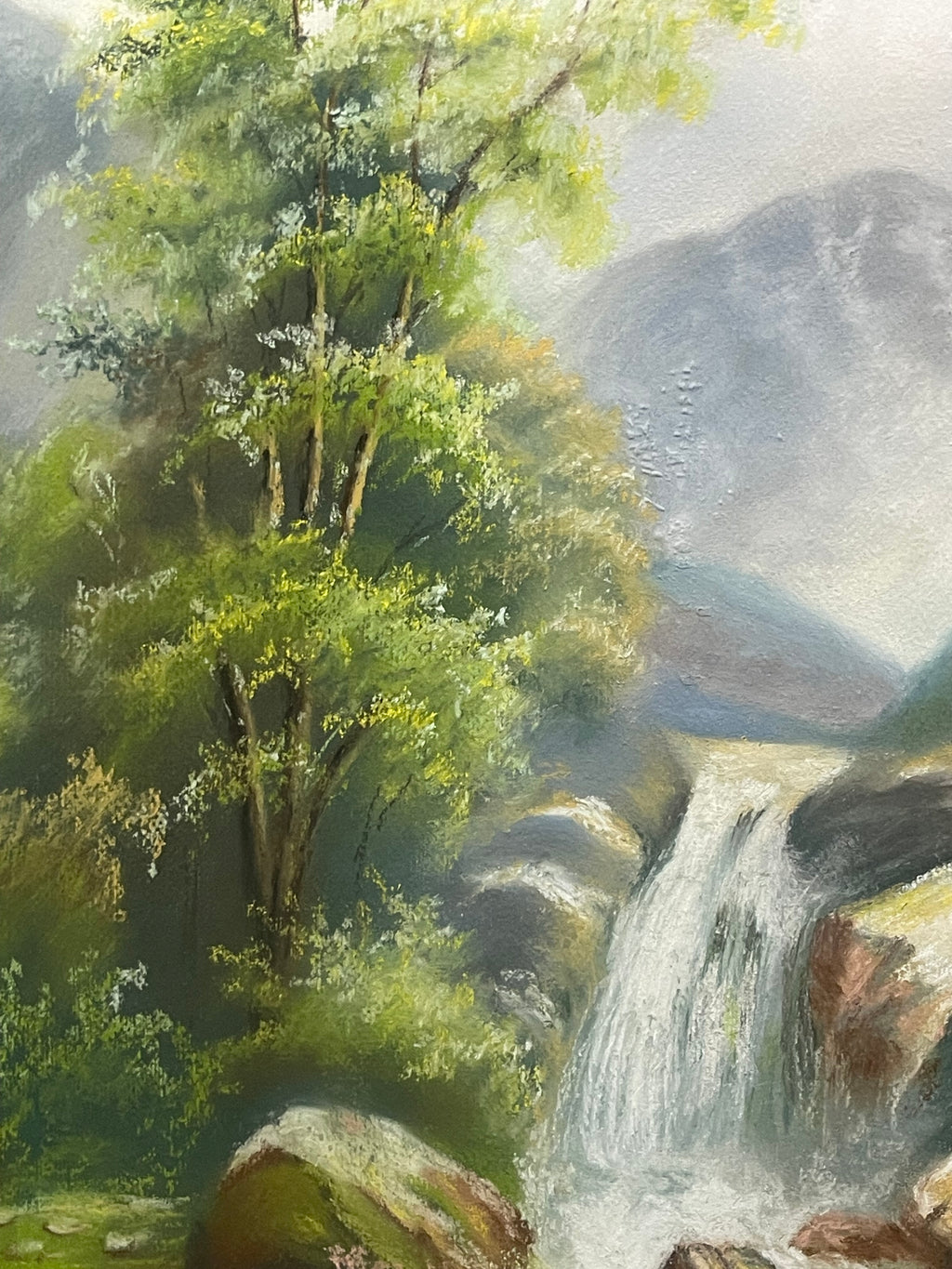 Pastel on Paper Landscape Painting, American, 20th Century