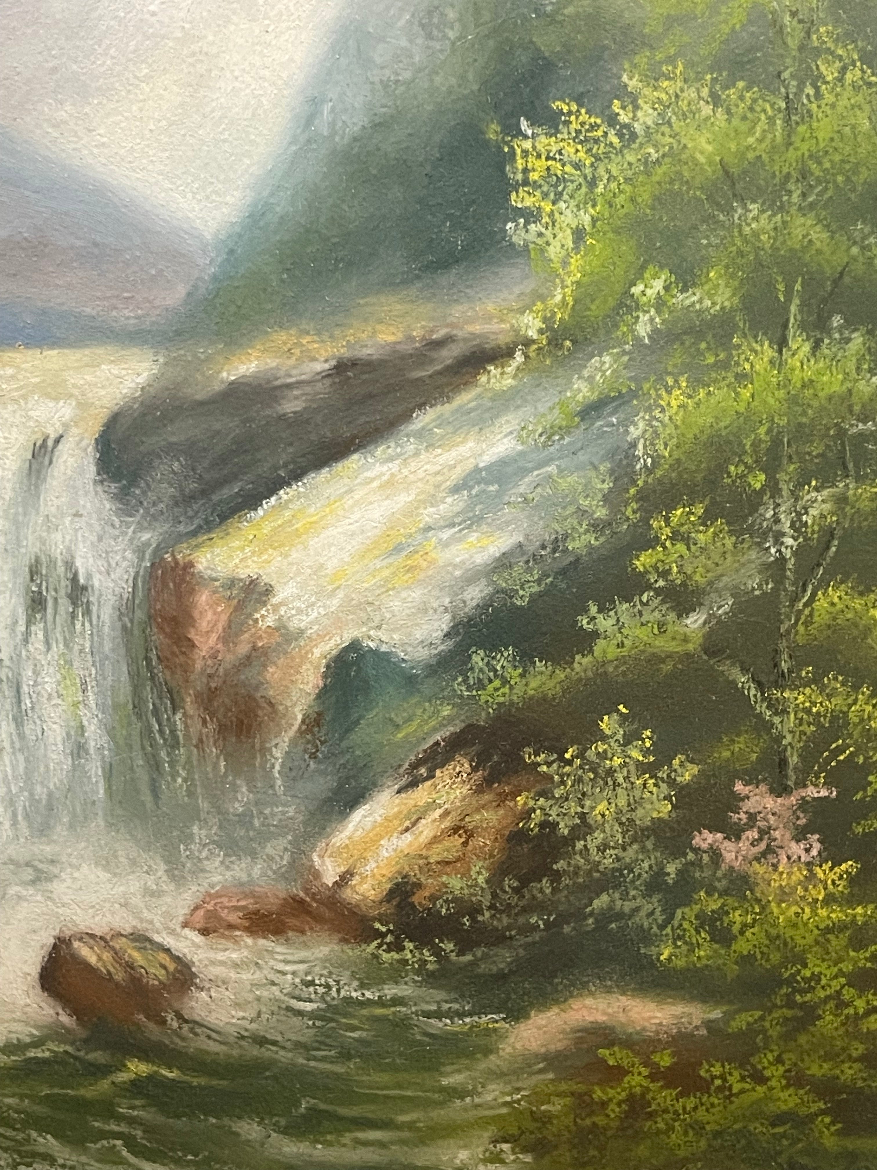 Pastel on Paper Landscape Painting, American, 20th Century