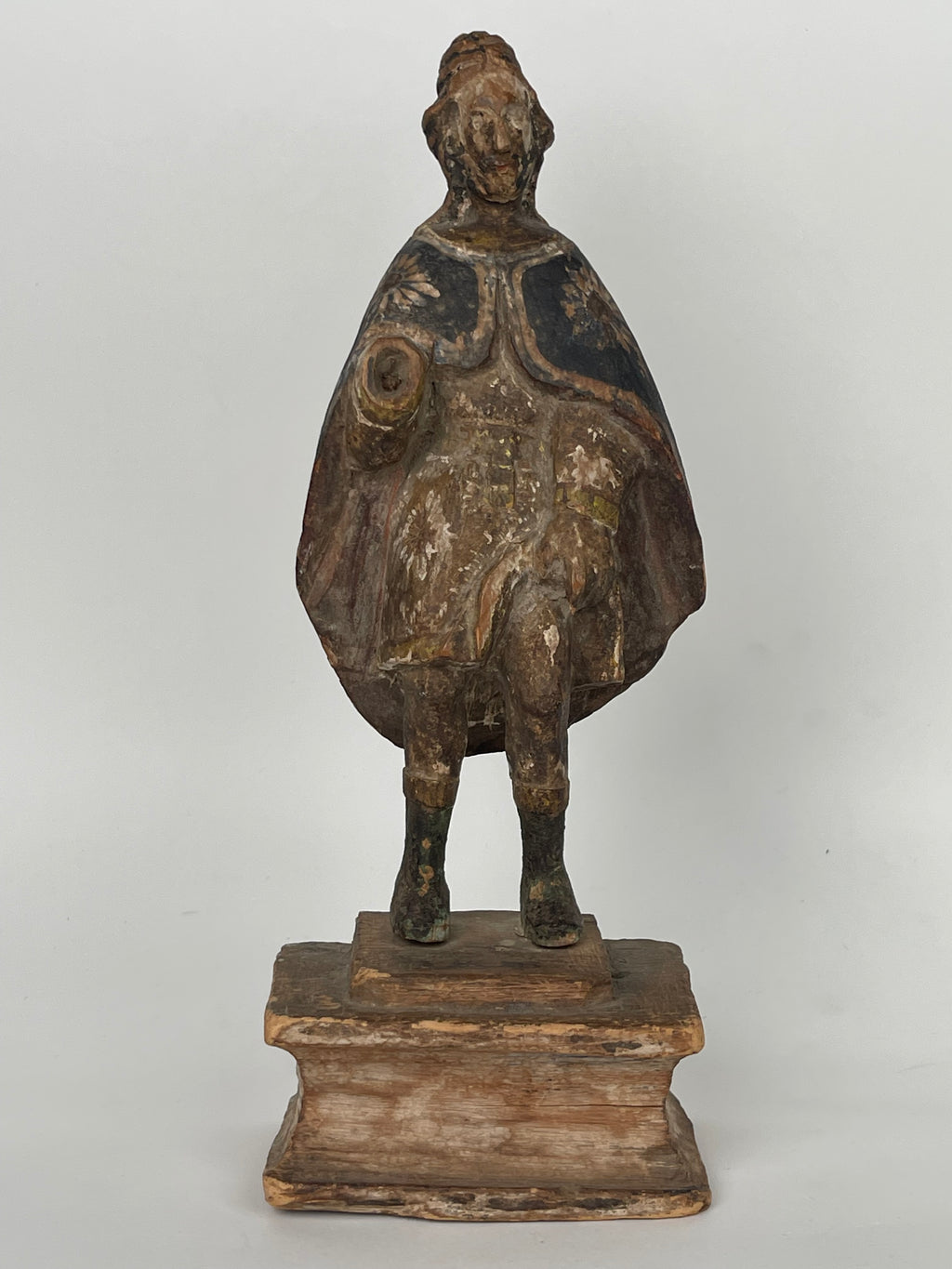 A 17th Century Italian Carved Wood Sculpture Of Saint Roque. Dated: 1675