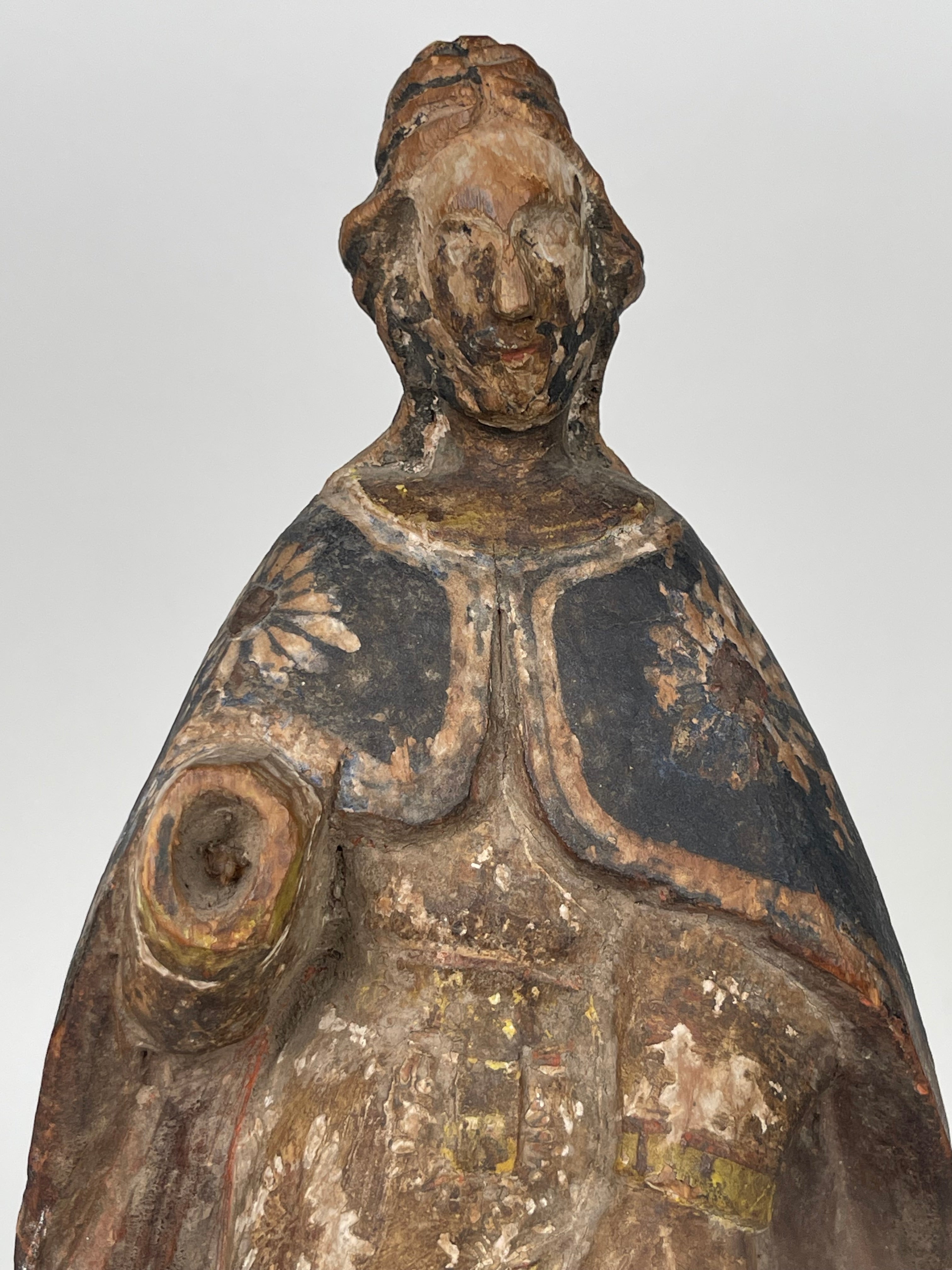 A 17th Century Italian Carved Wood Sculpture Of Saint Roque. Dated: 1675