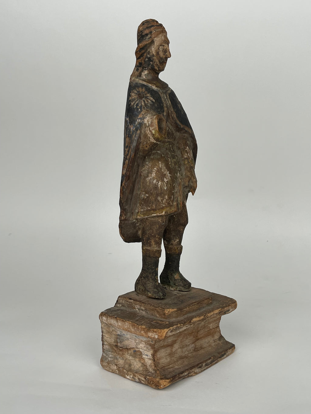 A 17th Century Italian Carved Wood Sculpture Of Saint Roque. Dated: 1675