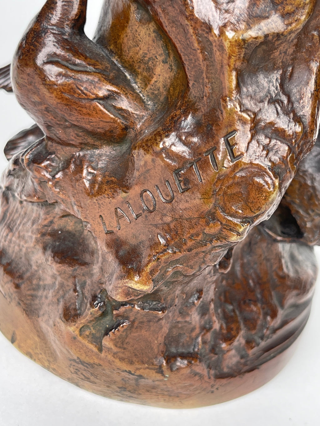 A Patinated Bronze Sculpture Of A Standing Lady Feeding Ducks By Lalouette