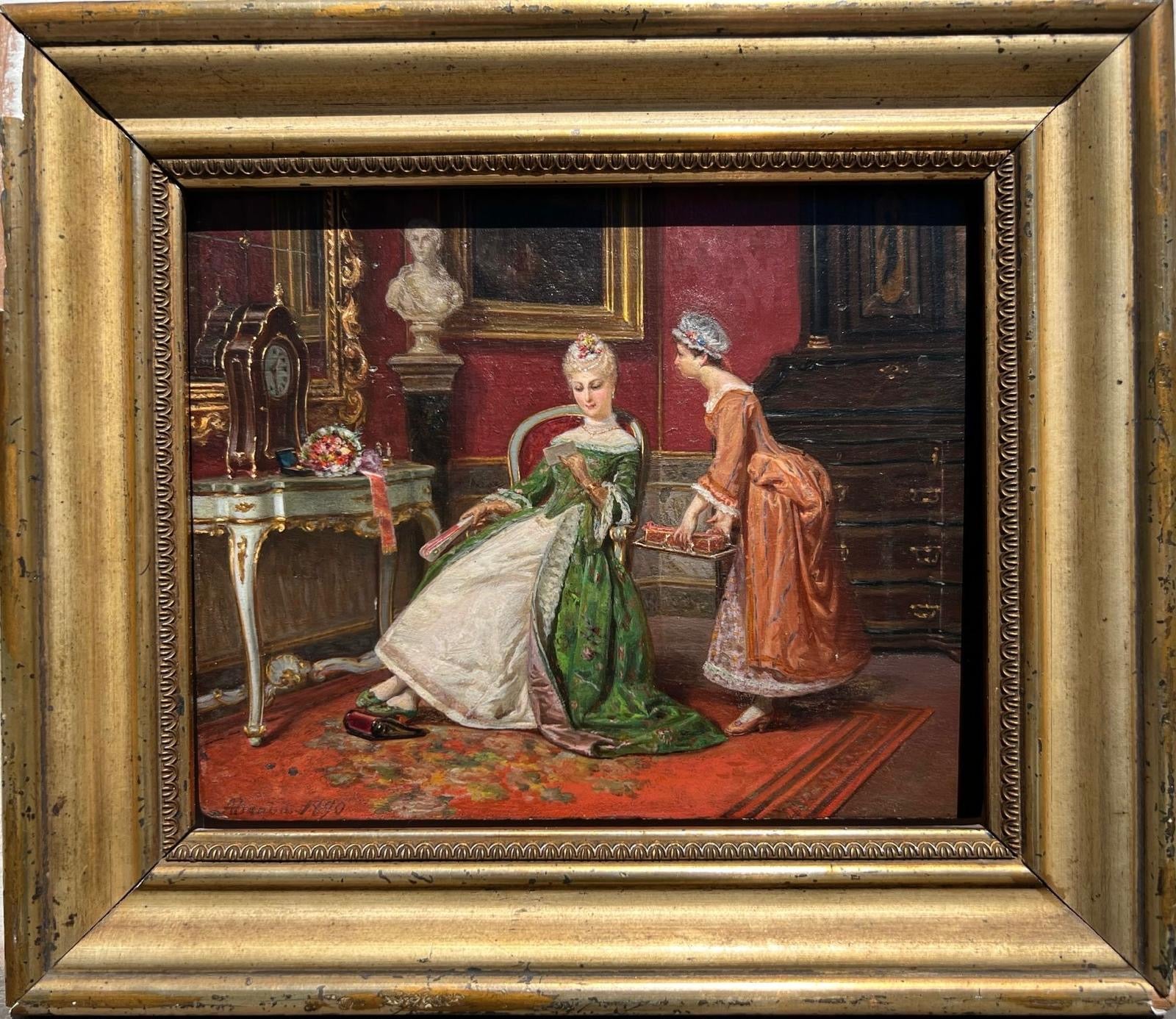 19th C. French Oil On Board Painting