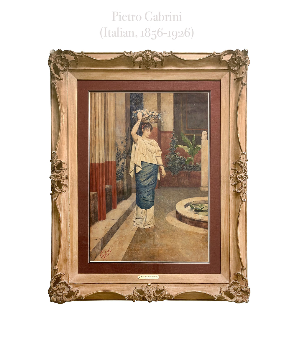 19th Century Italian Watercolor Painting by Pietro Garbini