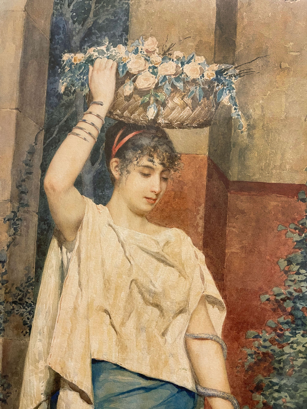 19th Century Italian Watercolor Painting by Pietro Garbini