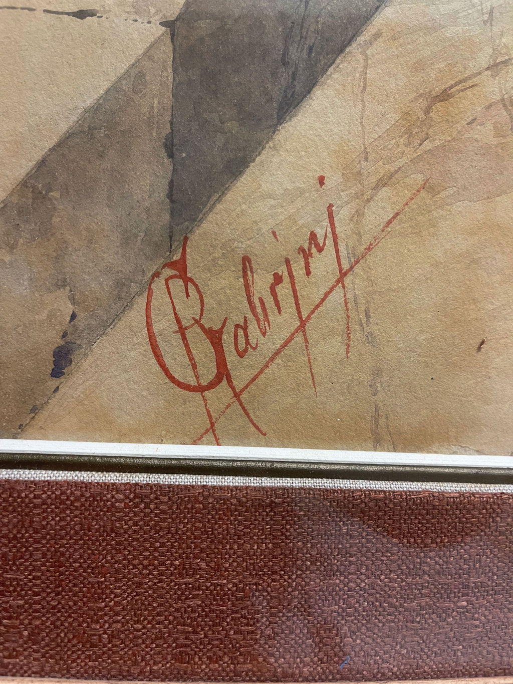 19th Century Italian Watercolor Painting by Pietro Garbini