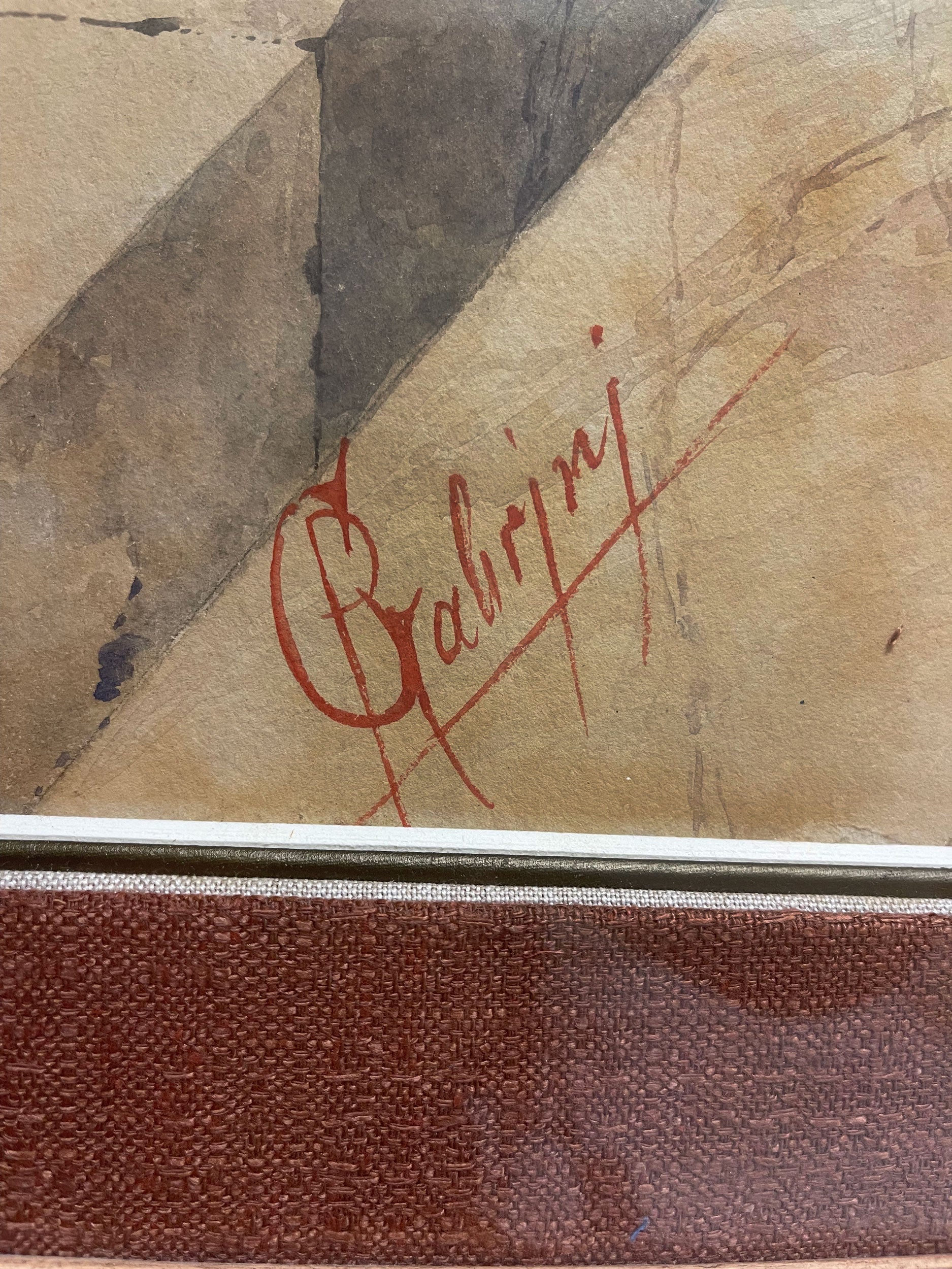 19th Century Italian Watercolor Painting by Pietro Garbini