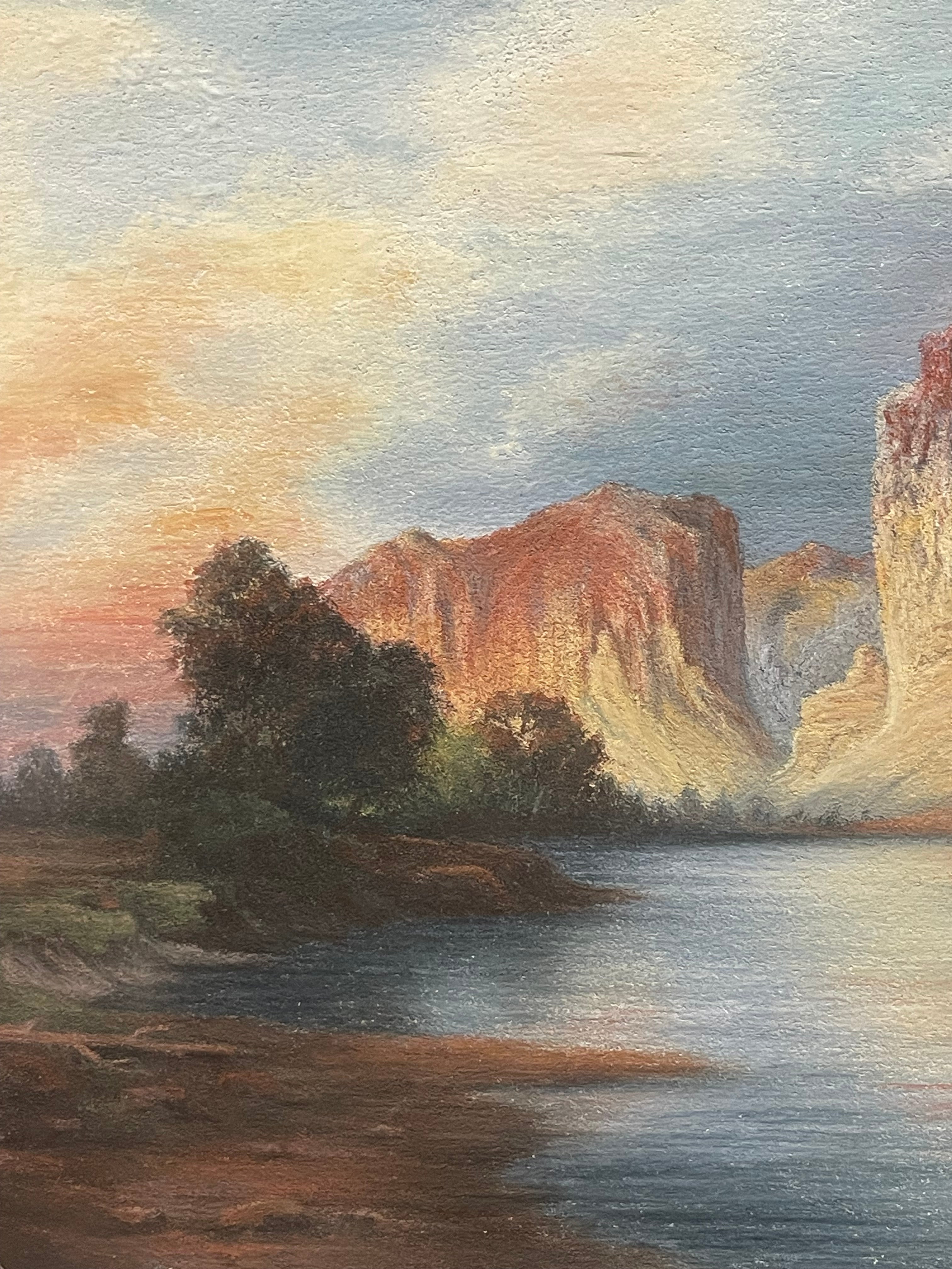 A Pastel on Board Landscape Painting, (American 20th Century)